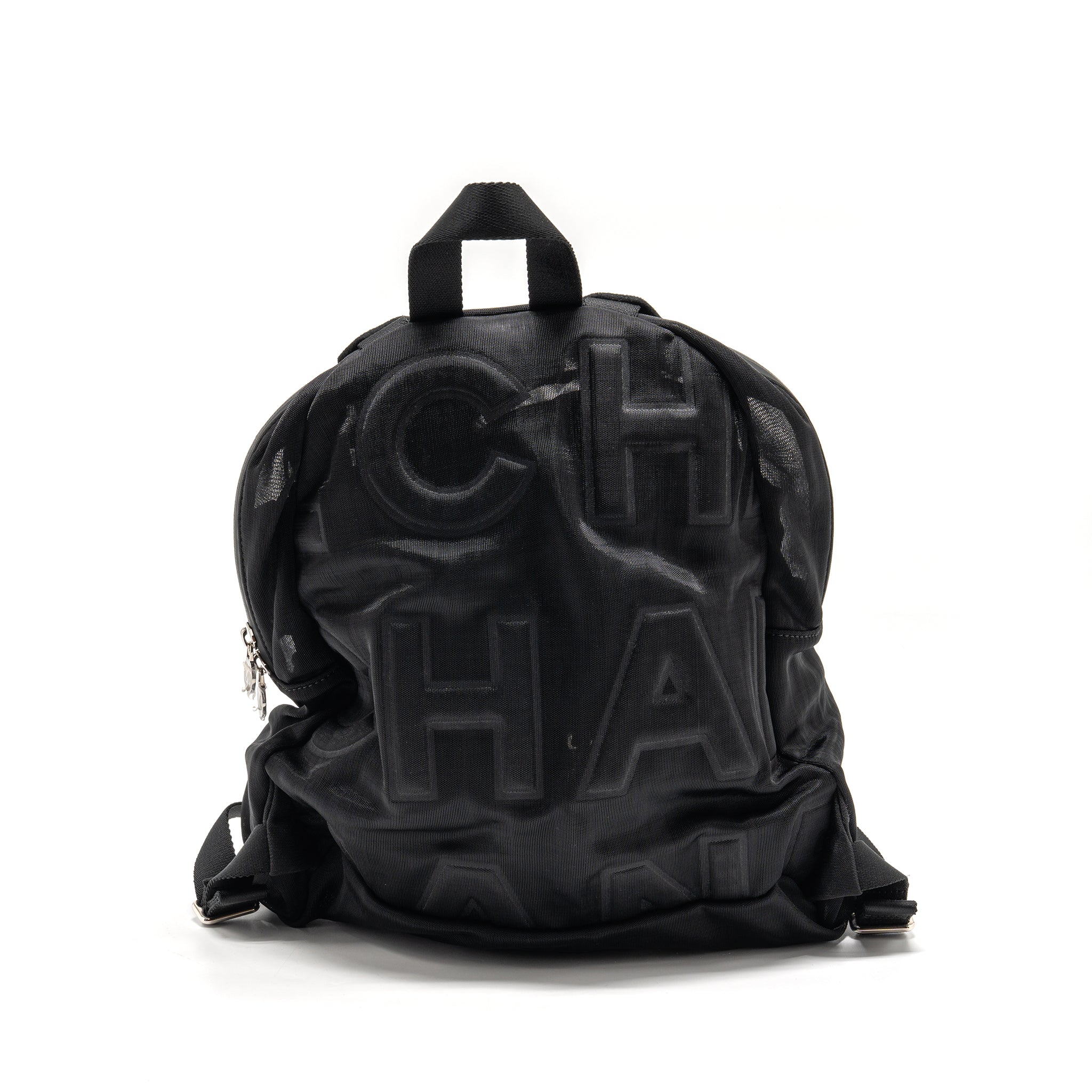 CHANEL COCO NEIGE BACKPACK MESH BLACK SHW