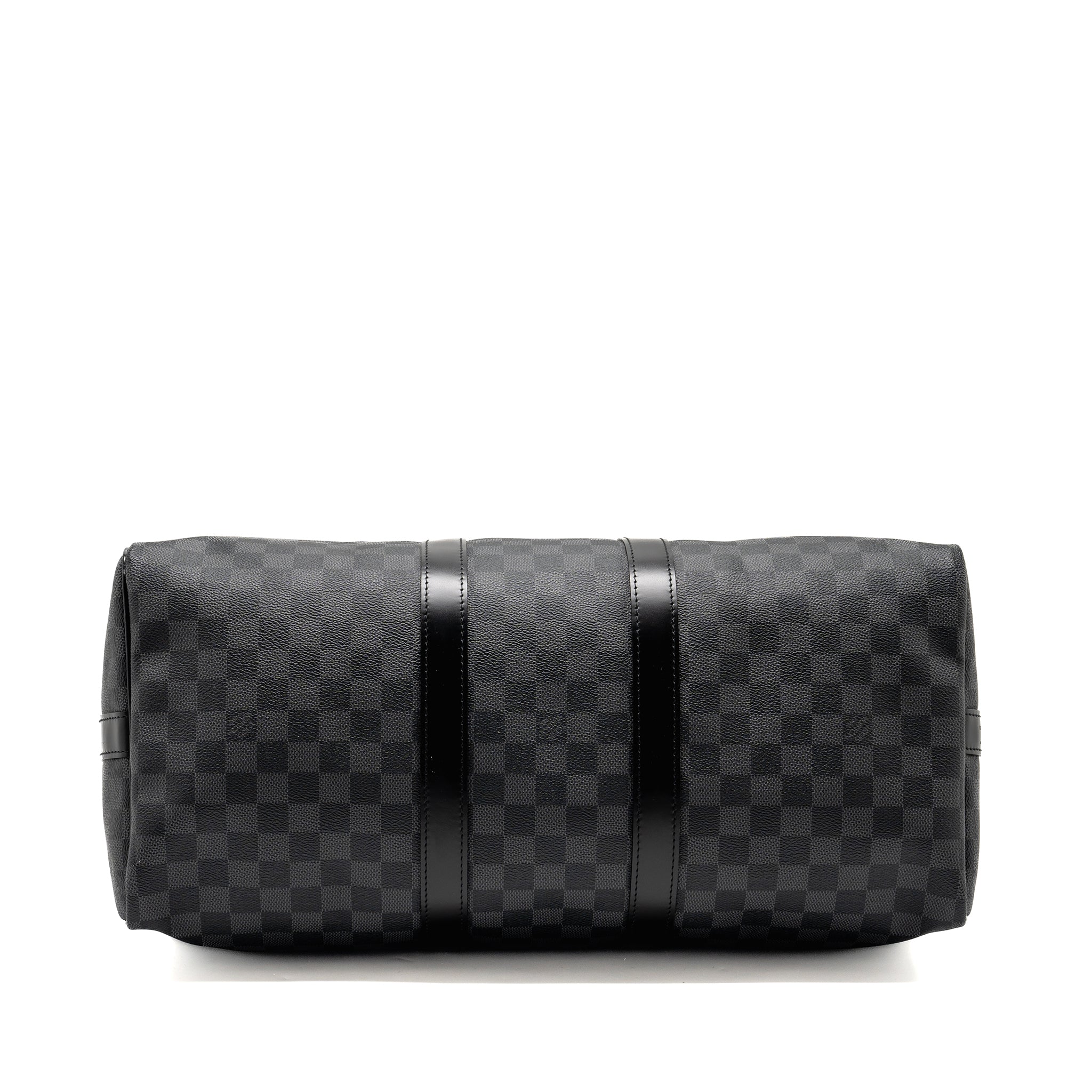 LOUIS VUITTON KEEPALL BANDOULIERE 45 DAMIER GRAPHITE CANVAS BLACK SHW