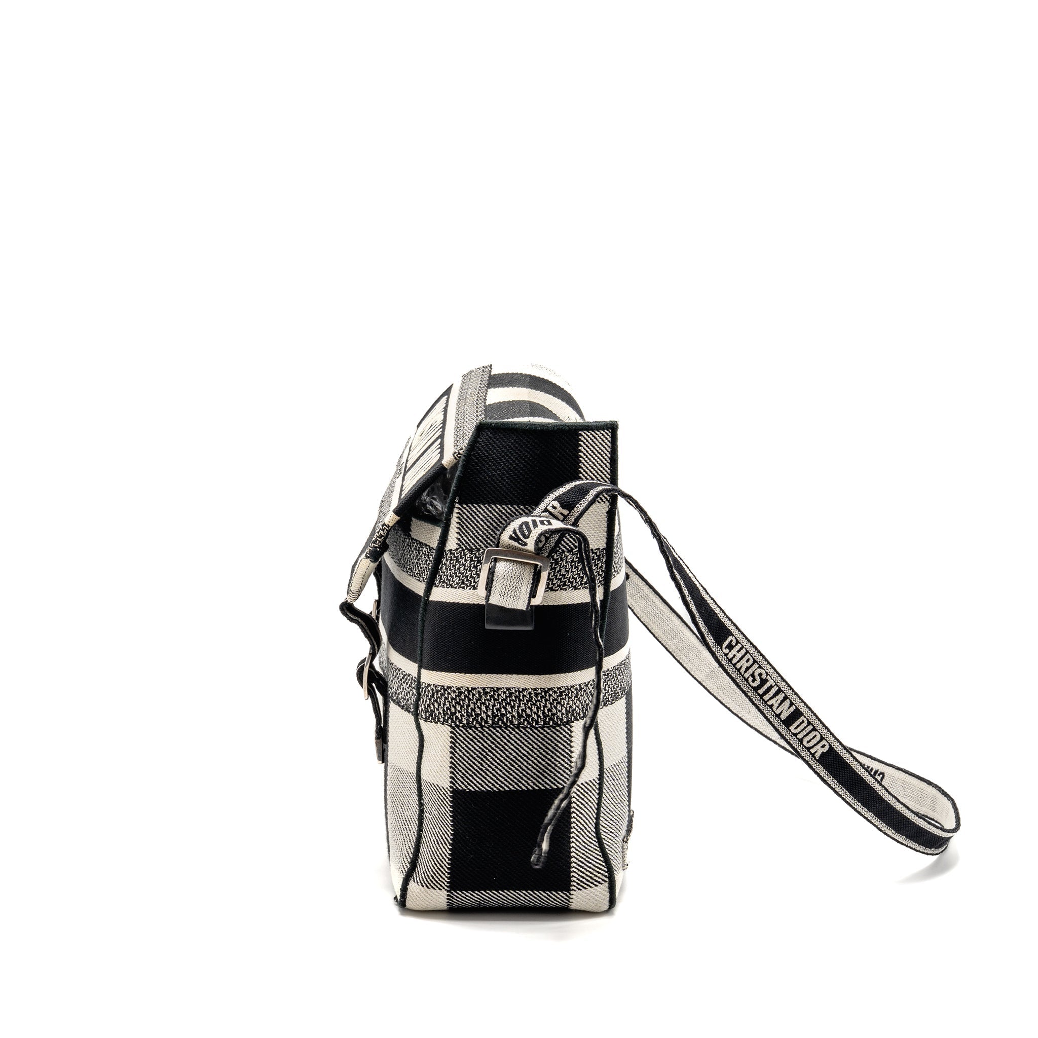 DIOR DIORCAMP MESSENGER BAG CANVAS BLACK/WHITE SHW