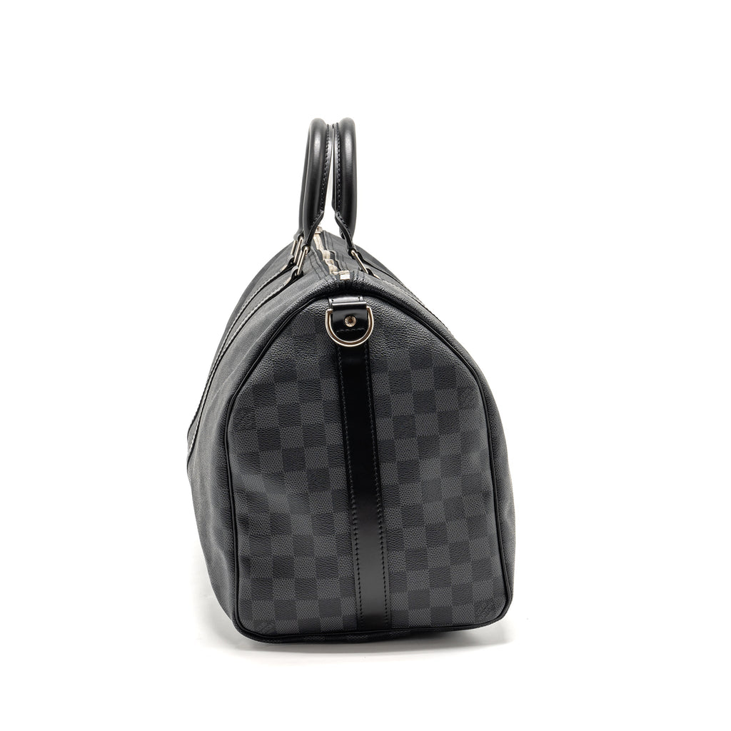 LOUIS VUITTON KEEPALL BANDOULIERE 45 DAMIER GRAPHITE CANVAS BLACK SHW