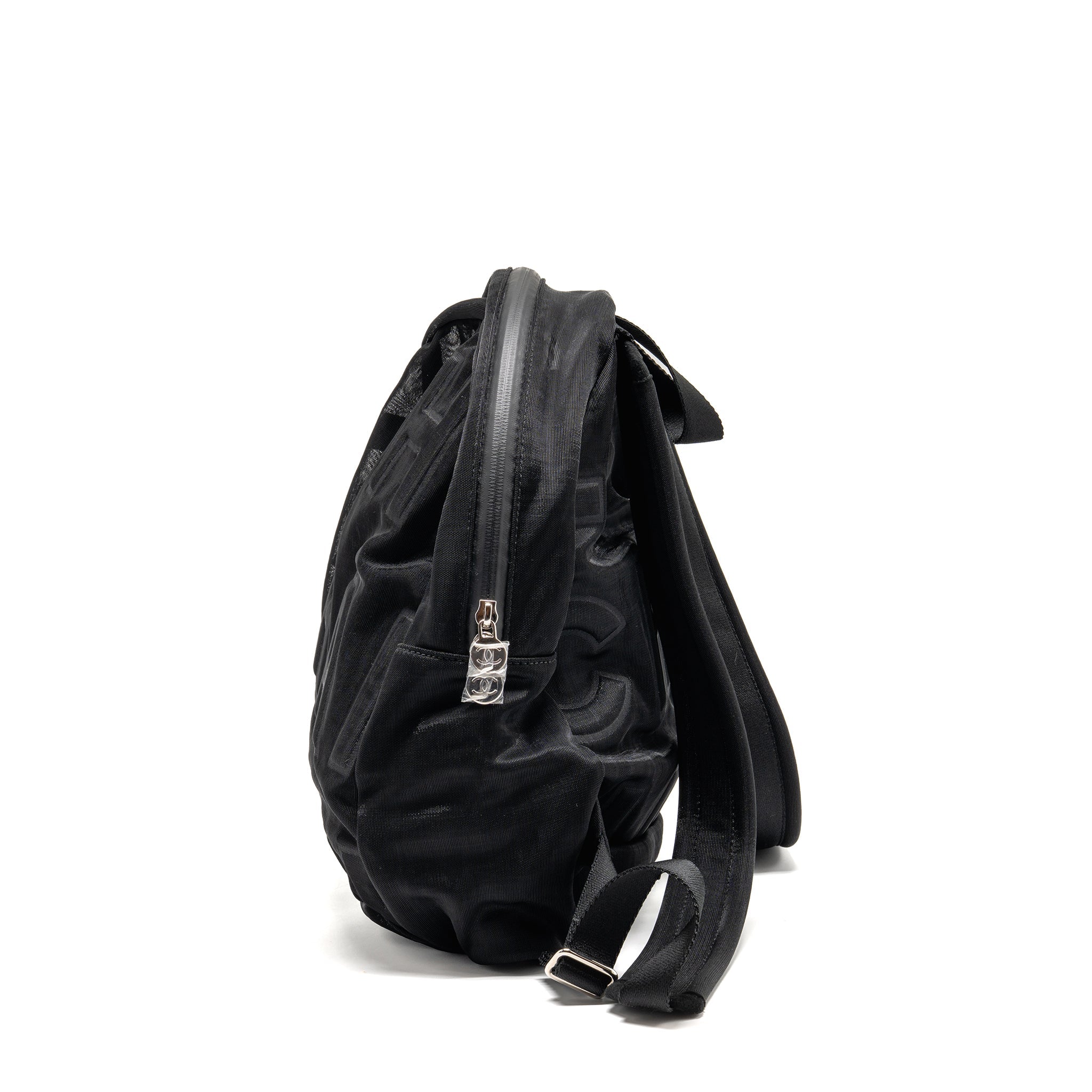 CHANEL COCO NEIGE BACKPACK MESH BLACK SHW