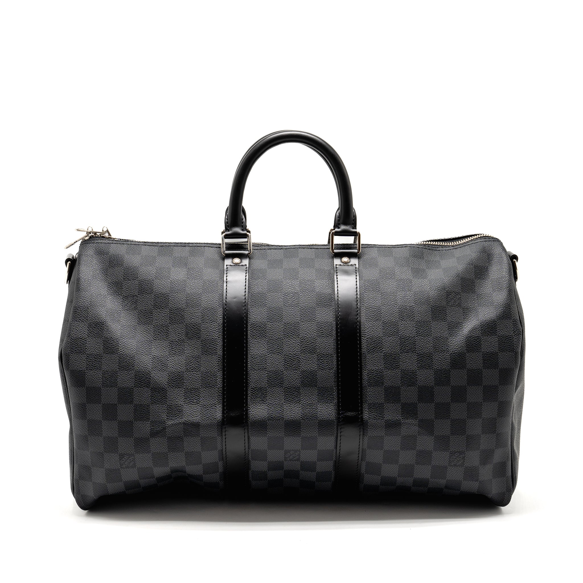 LOUIS VUITTON KEEPALL BANDOULIERE 45 DAMIER GRAPHITE CANVAS BLACK SHW