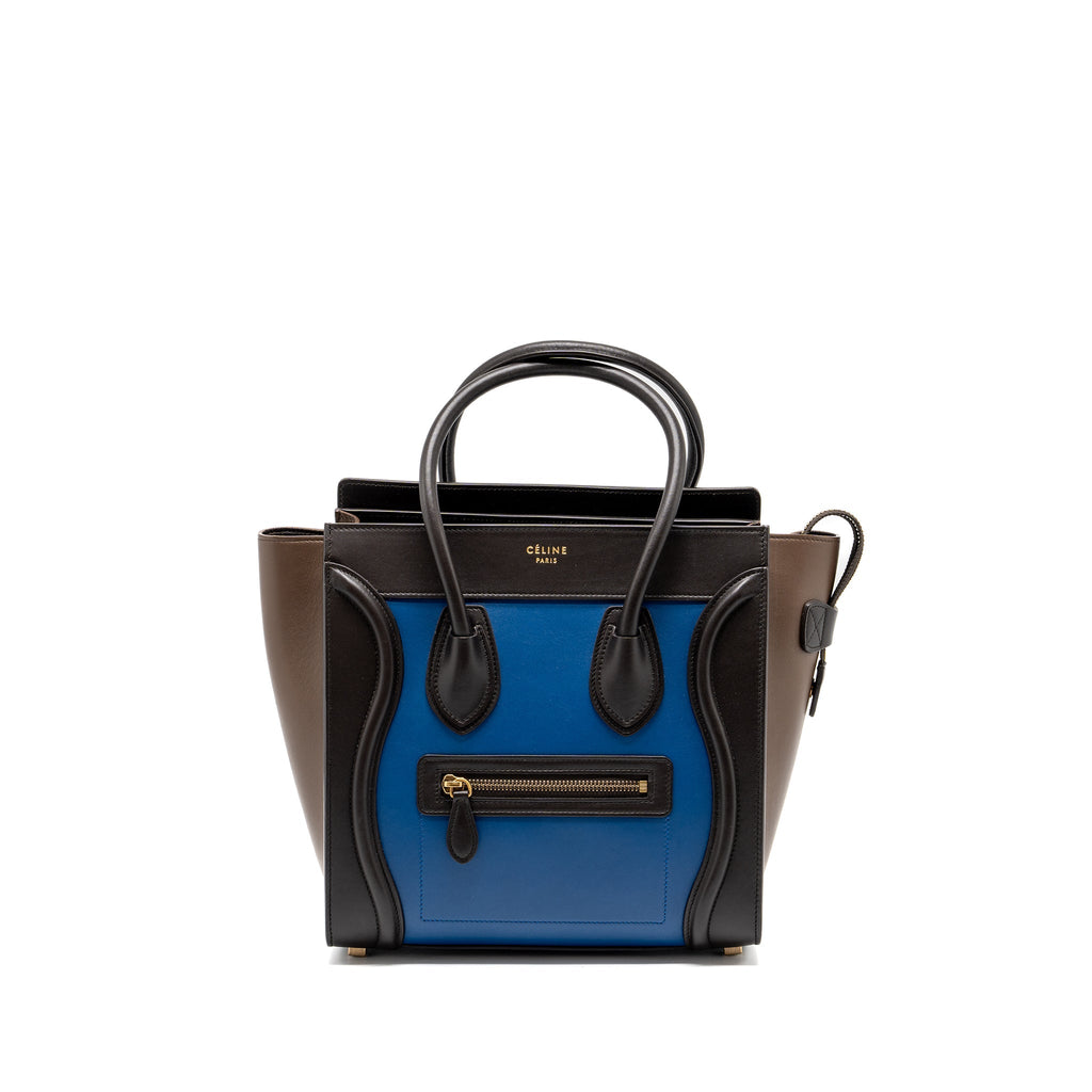 CELINE MICRO LUGGAGE BAG CALFSKIN MULTICOLOUR GHW