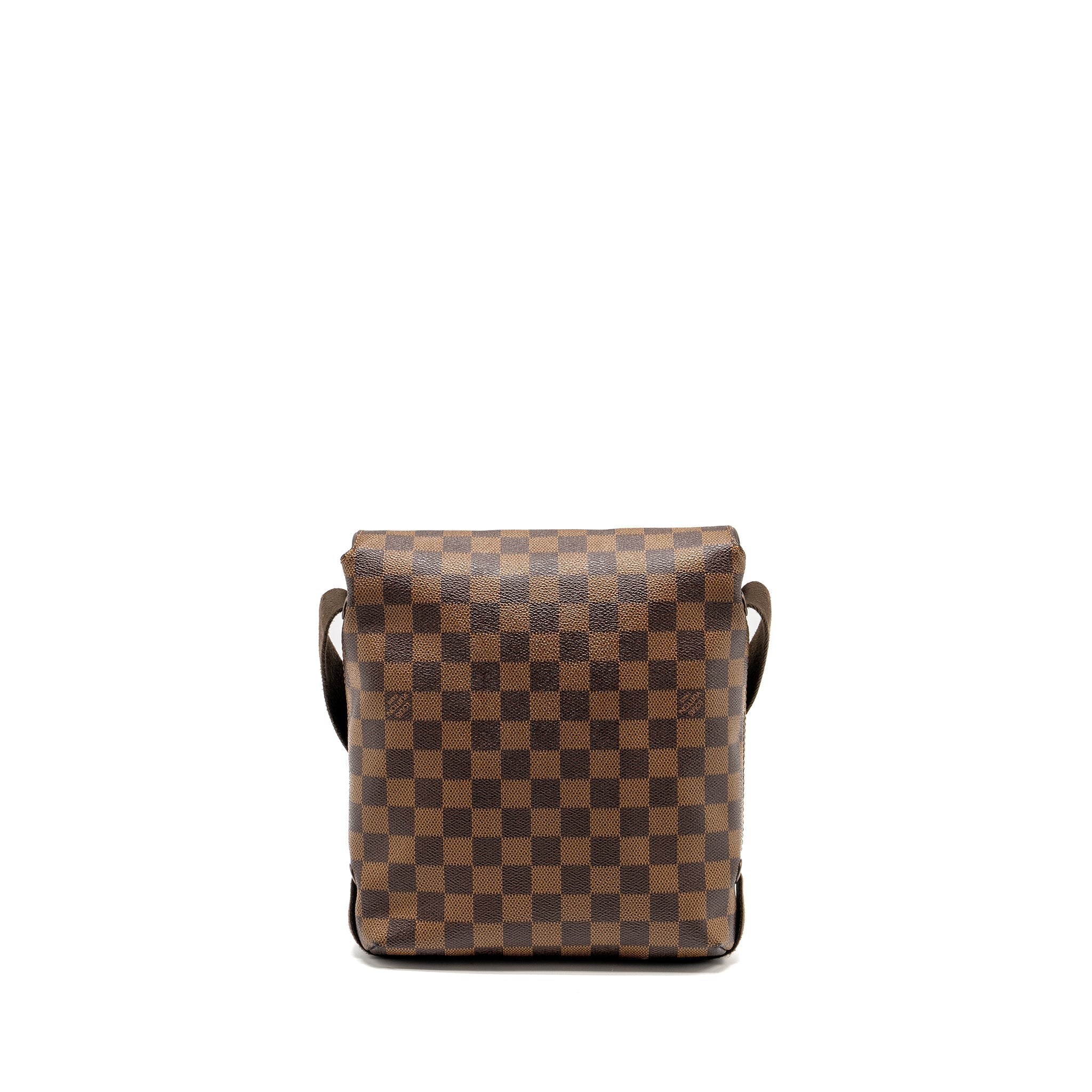 LOUIS VUITTON BROOKLYN PM MESSENGER BAG DAMIER EBENE CANVAS BROWN HARDWARE