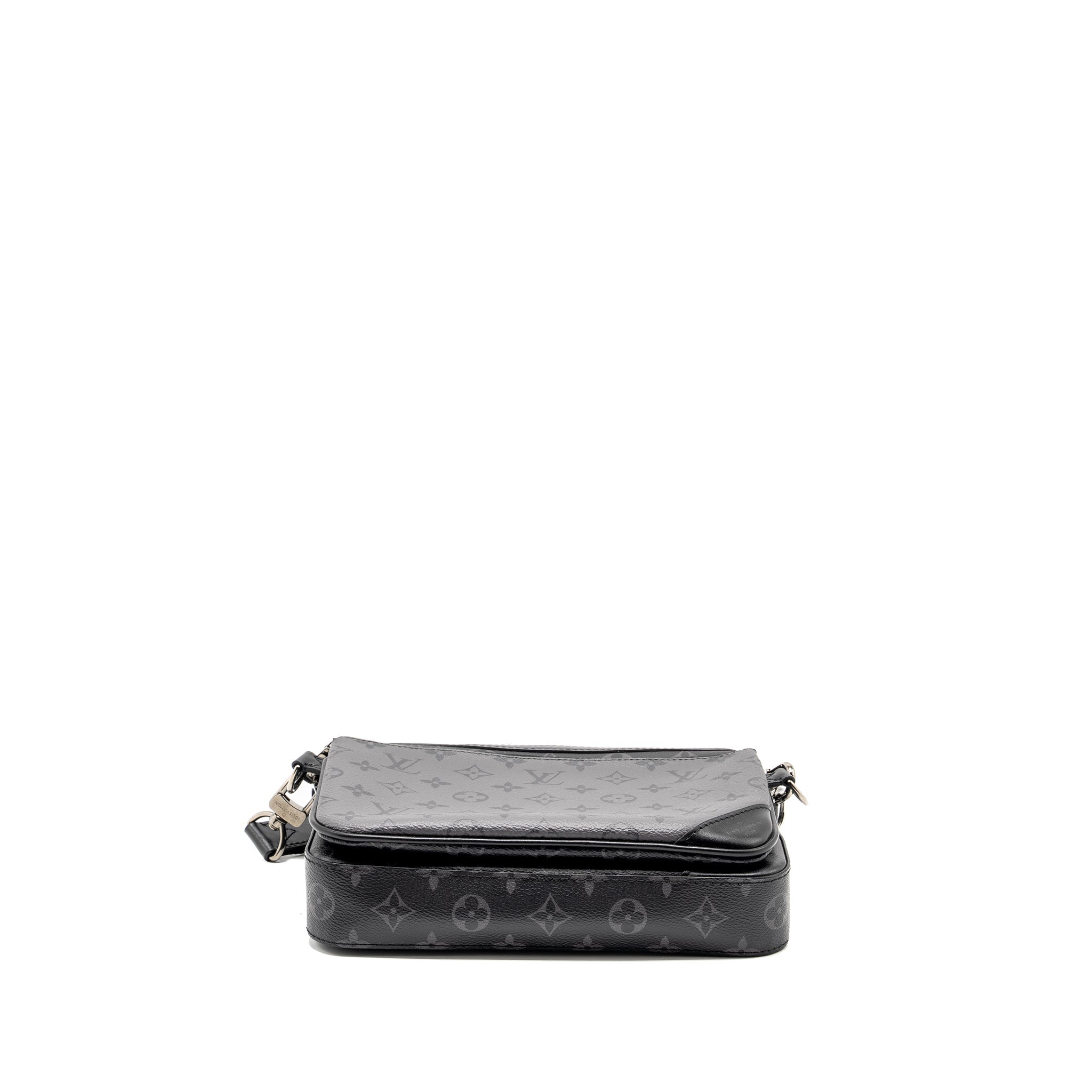 LOUIS VUITTON TRIO MESSANGER MONOGRAM ECLIPSE CANVAS BLACK/GREY WITH BLACK HARDWARE