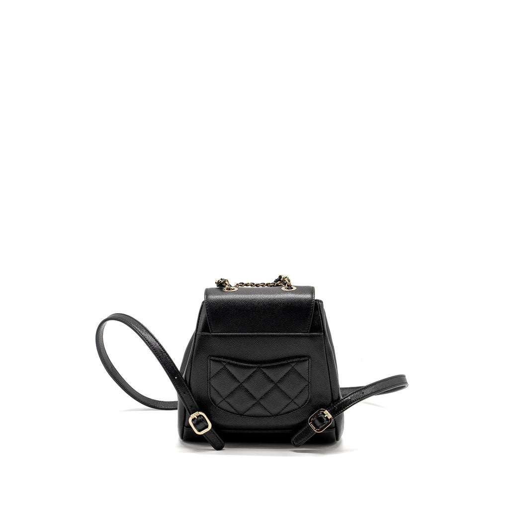 CHANEL AFFINITY BACKPACK CAVIAR BLACK LGHW (MICROCHIP)