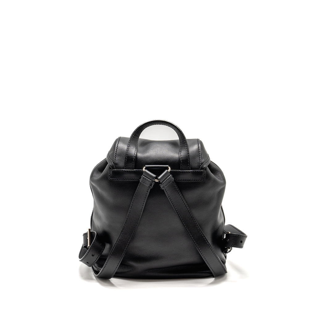 PRADA ZAINETTO BACKPACK LEATHER BLACK SHW