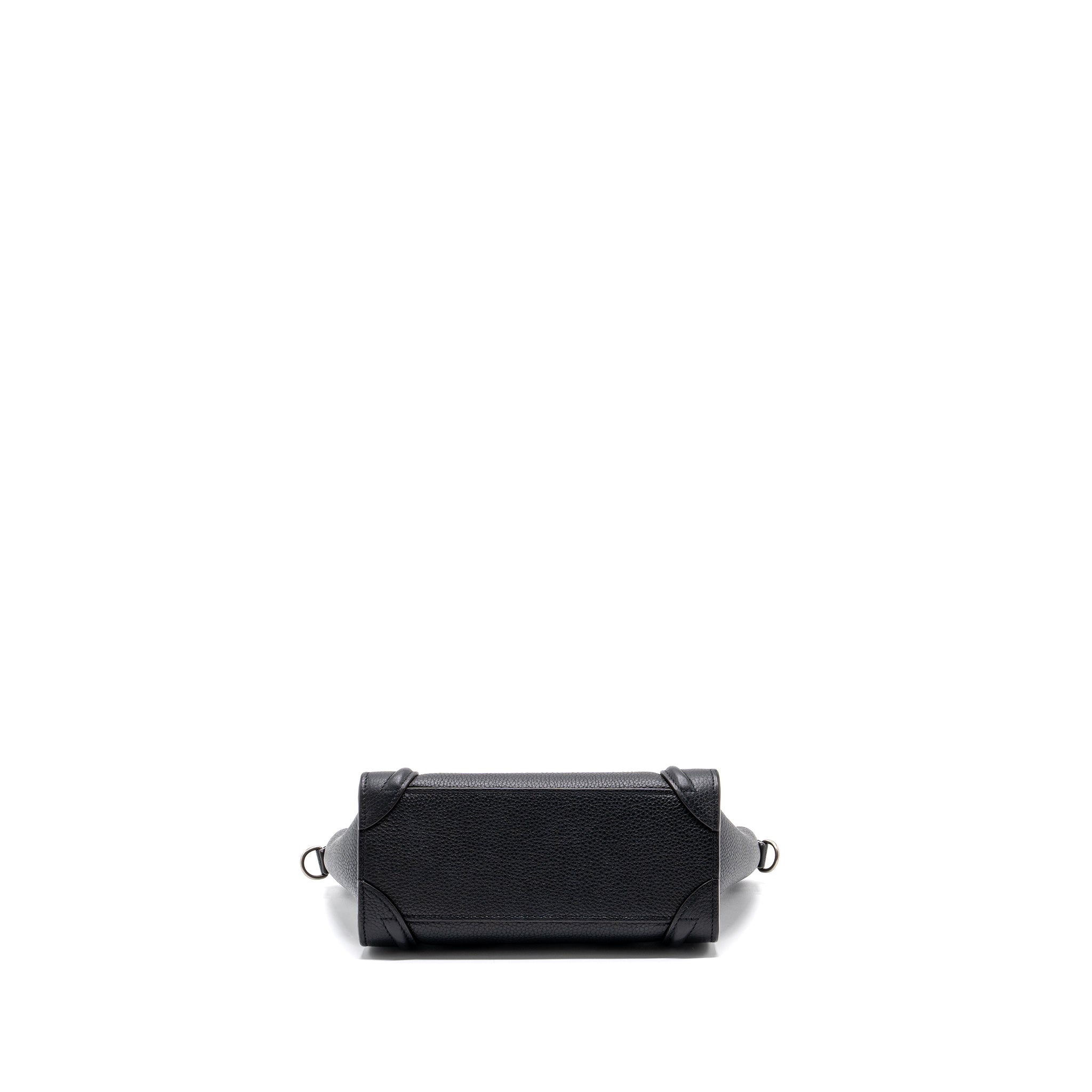 CELINE NANO LUGGAGE BAG CALFSKIN BLACK SHW