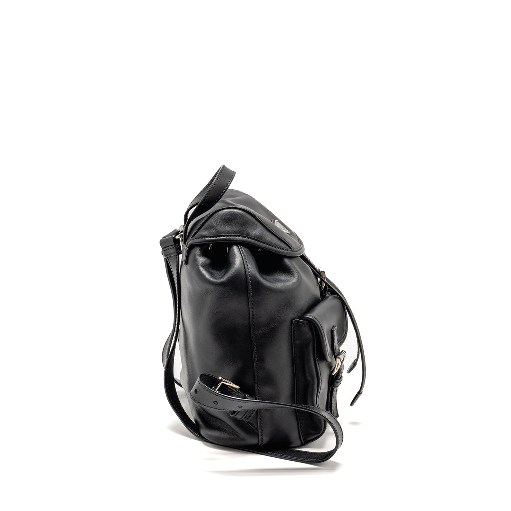 PRADA ZAINETTO BACKPACK LEATHER BLACK SHW