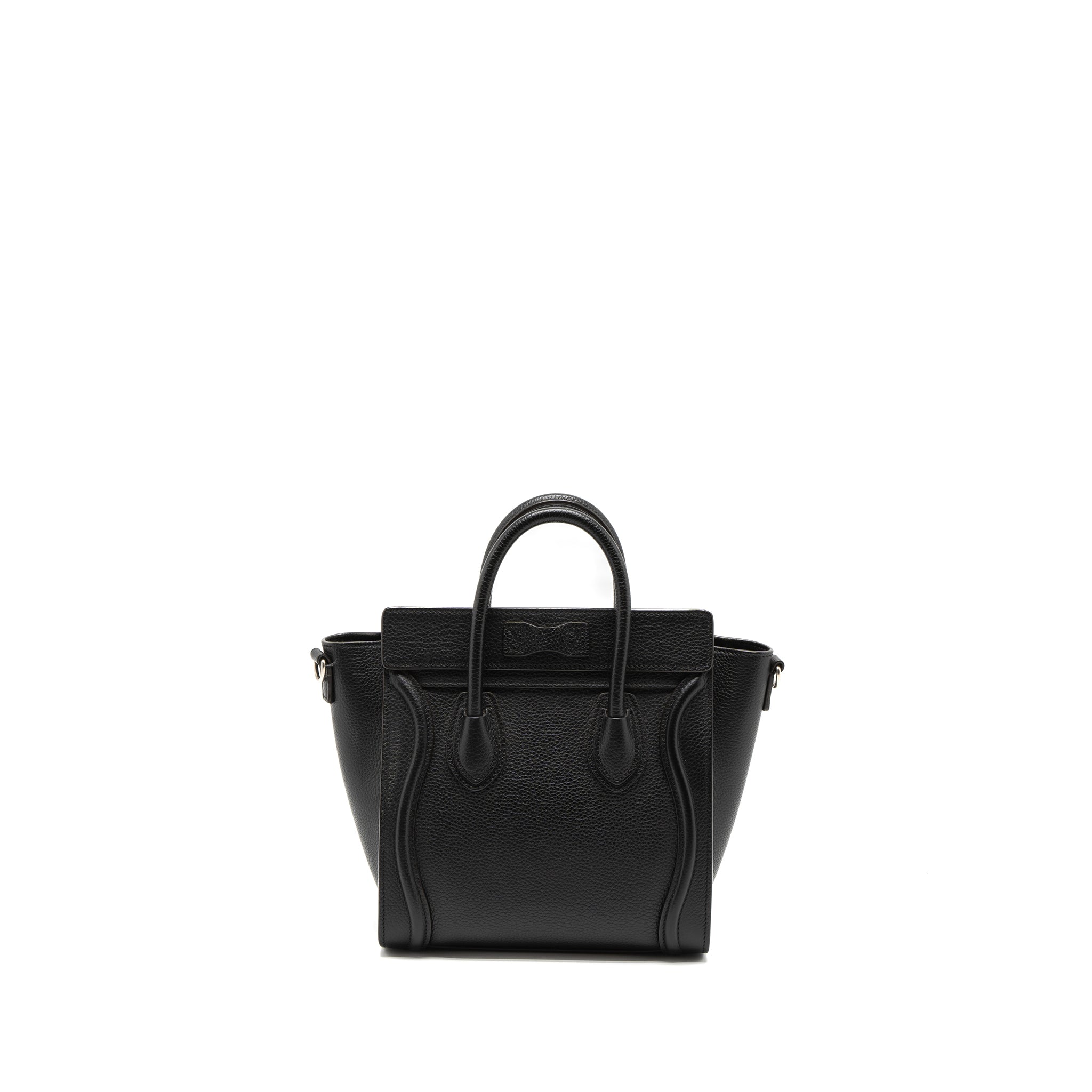 CELINE NANO LUGGAGE BAG CALFSKIN BLACK SHW