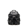 PRADA ZAINETTO BACKPACK LEATHER BLACK SHW