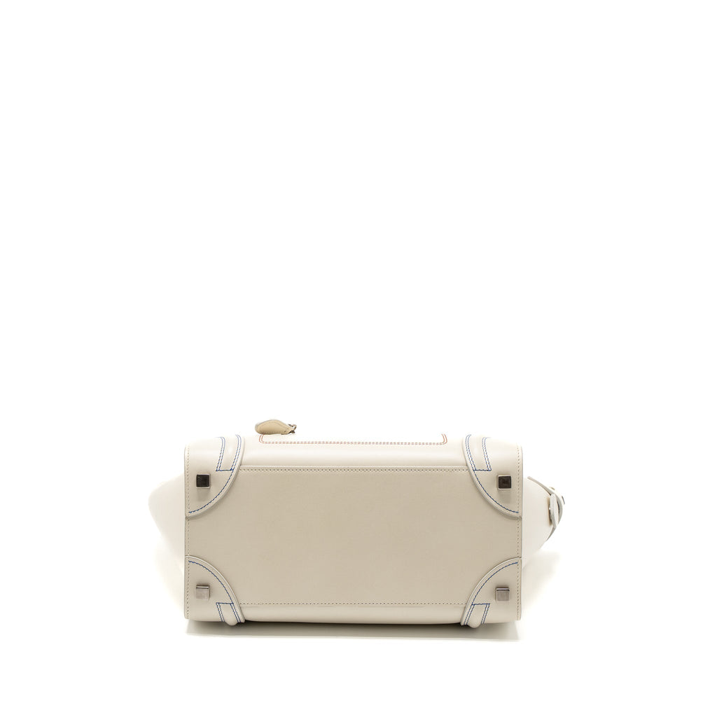 CELINE MICRO LUGGAGE BAG CALFSKIN WHITE SHW