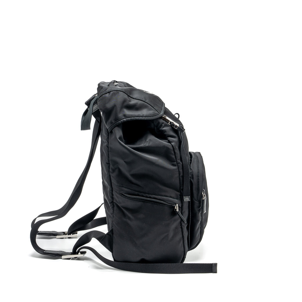 PRADA BACKPACK RE-NYLON/SAFFIANO BLACK SHW