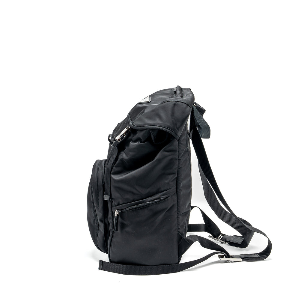 PRADA BACKPACK RE-NYLON/SAFFIANO BLACK SHW