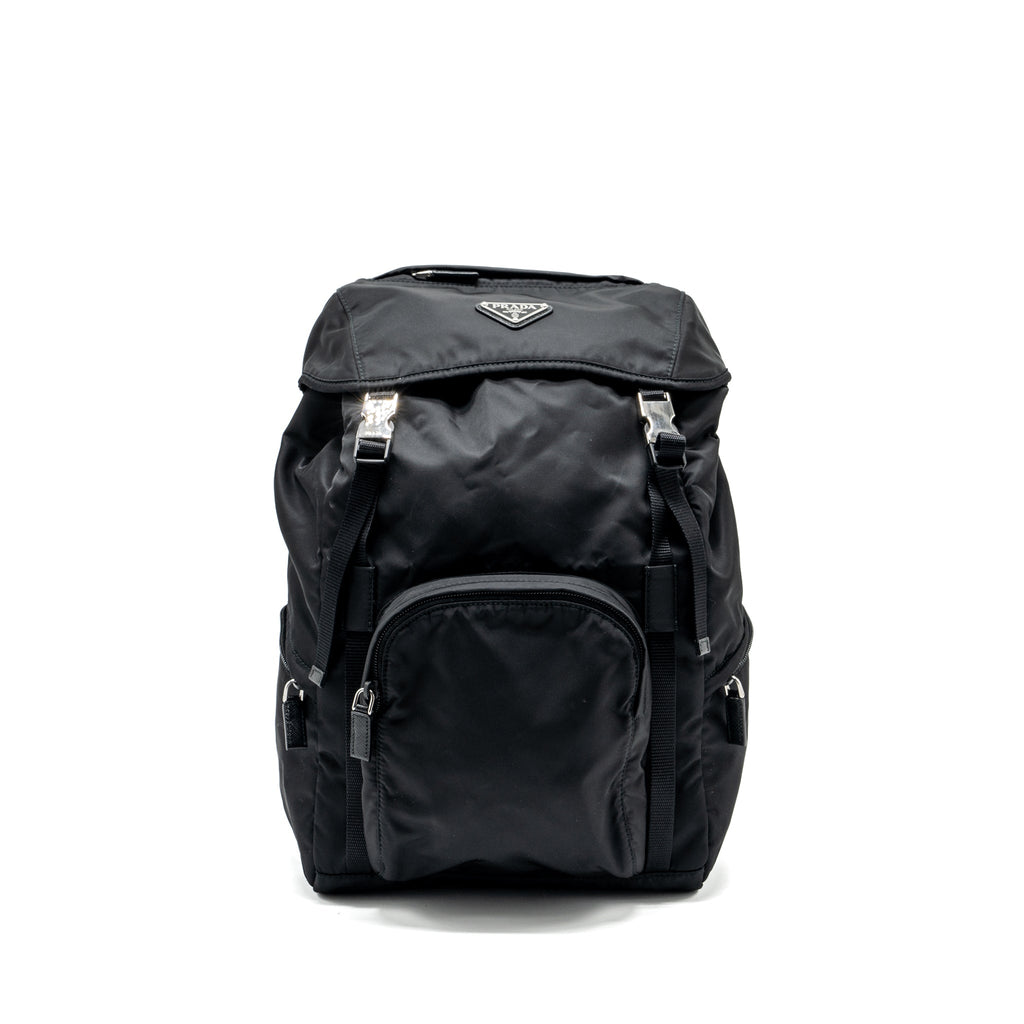 PRADA BACKPACK RE-NYLON/SAFFIANO BLACK SHW