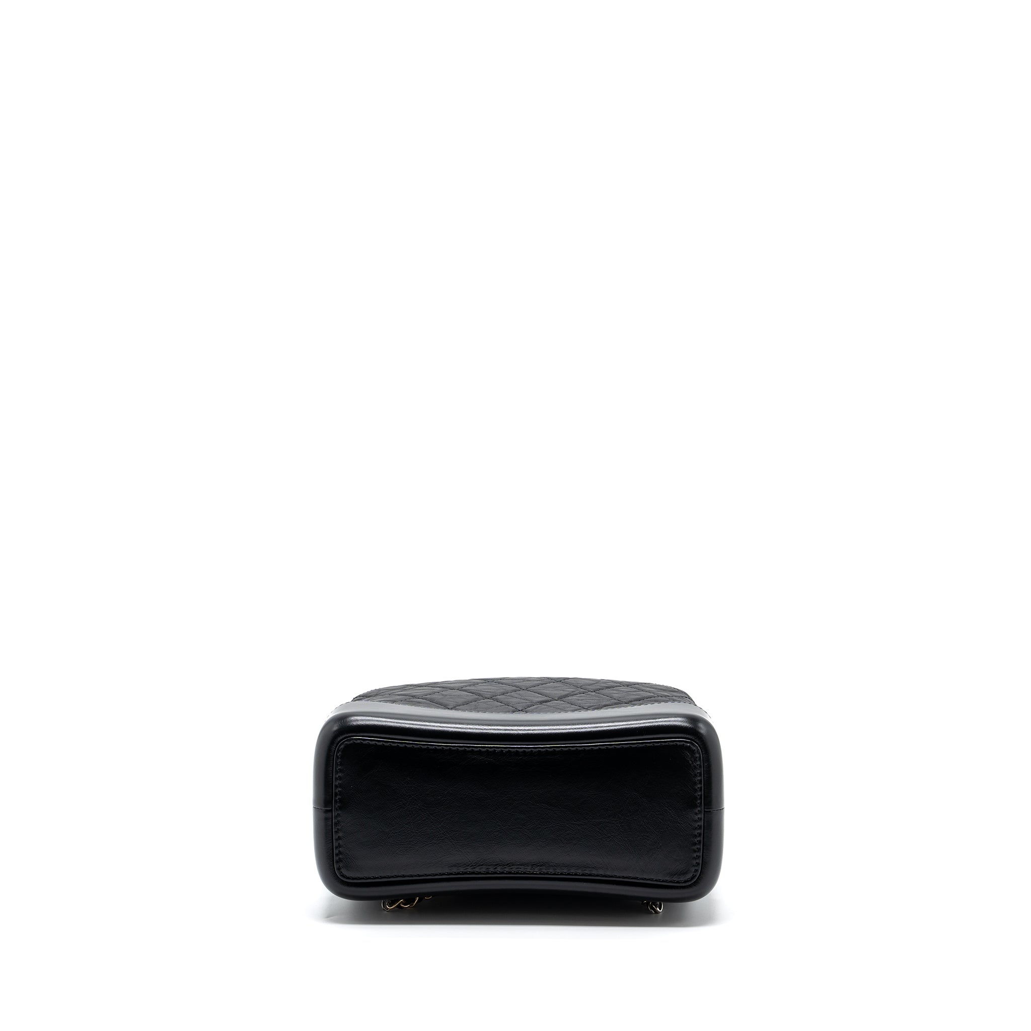 CHANEL SMALL GABRIELLE BACKPACK AGED CALFSKIN BLACK MULTICOLOUR HARDWARE