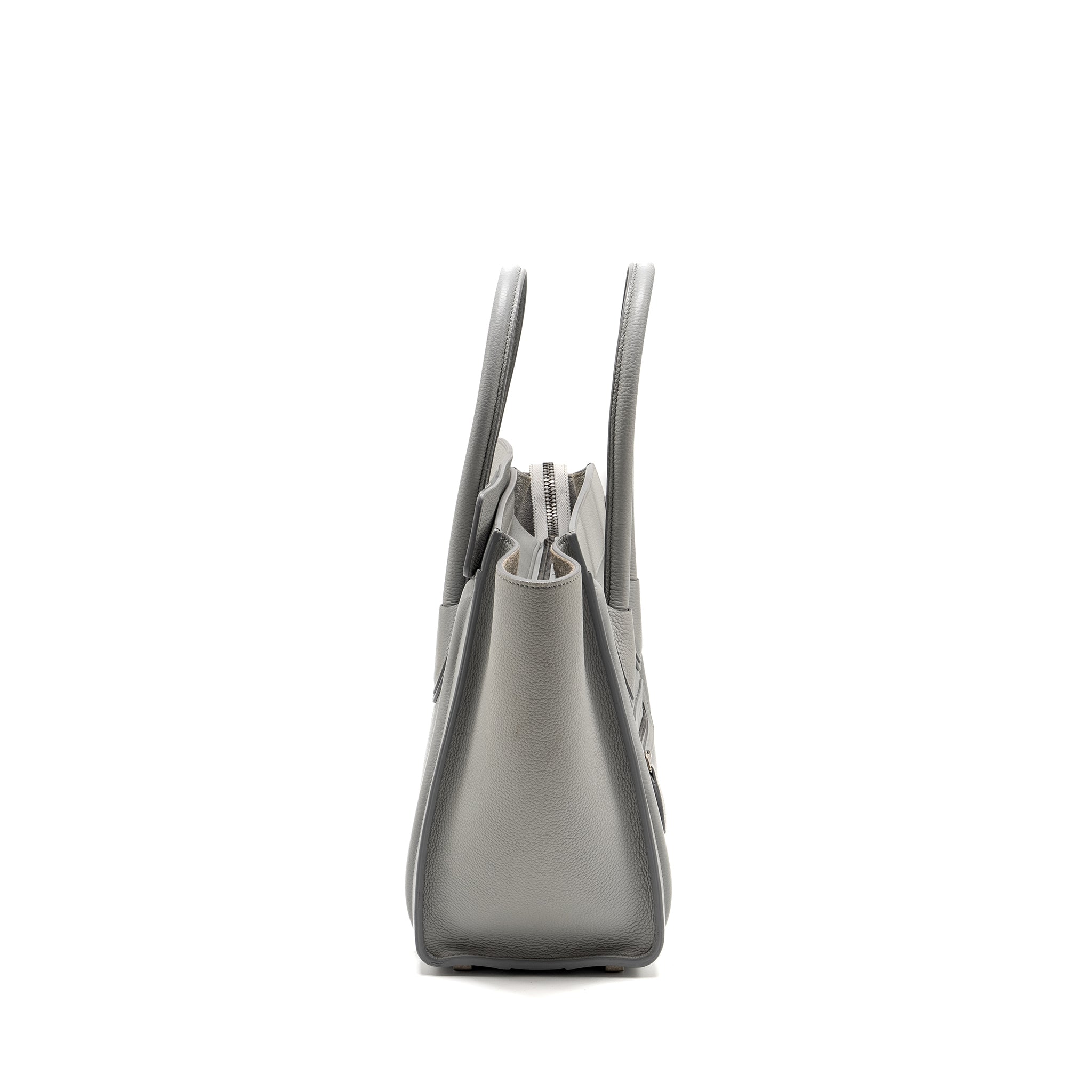 CELINE MICRO LUGGAGE BAG CALFSKIN LIGHT GREY SHW