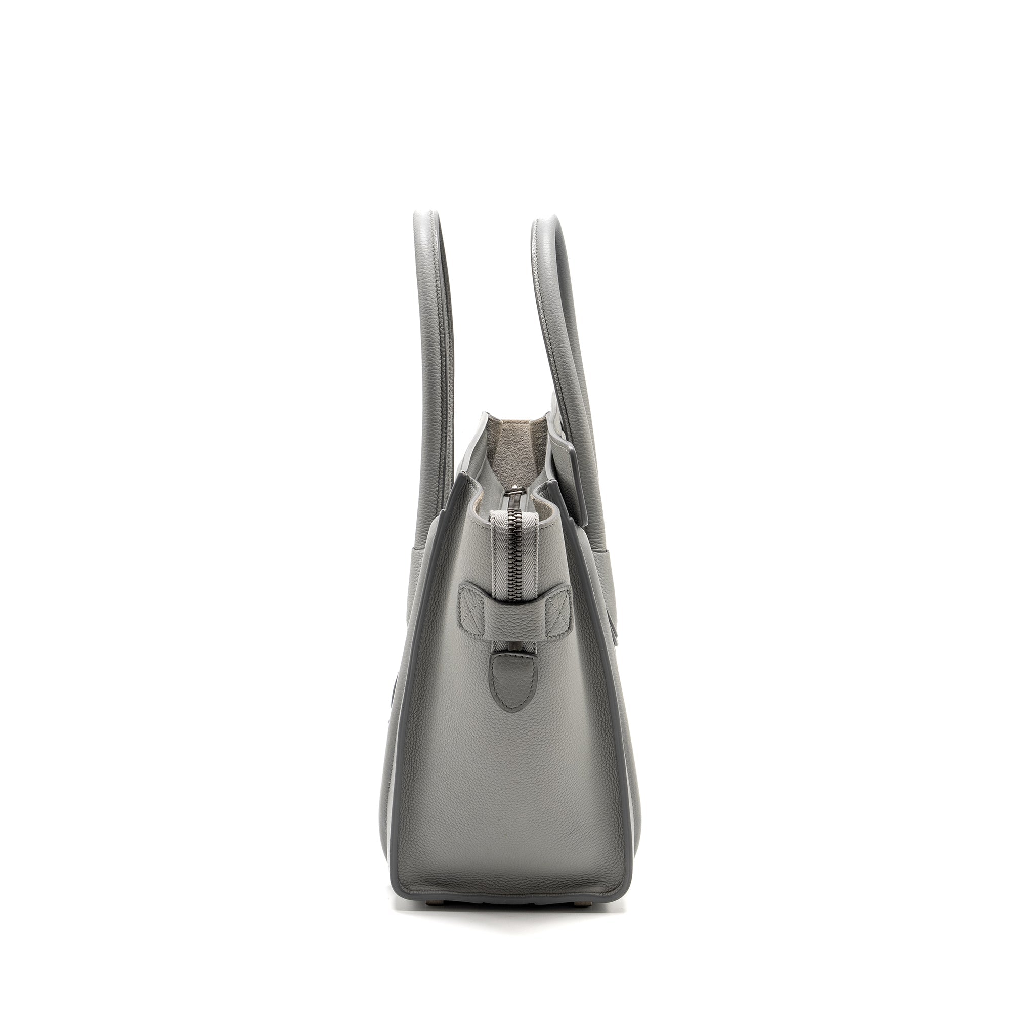 CELINE MICRO LUGGAGE BAG CALFSKIN LIGHT GREY SHW