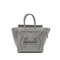 CELINE MICRO LUGGAGE BAG CALFSKIN LIGHT GREY SHW