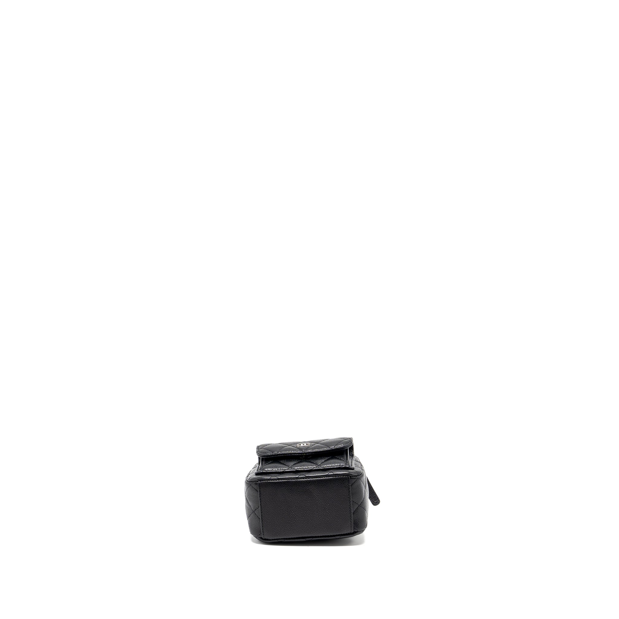 CHANEL 24C MINI BACKPACK/CROSSBODY BAG CAVIAR BLACK SHW(MICROCHIP)