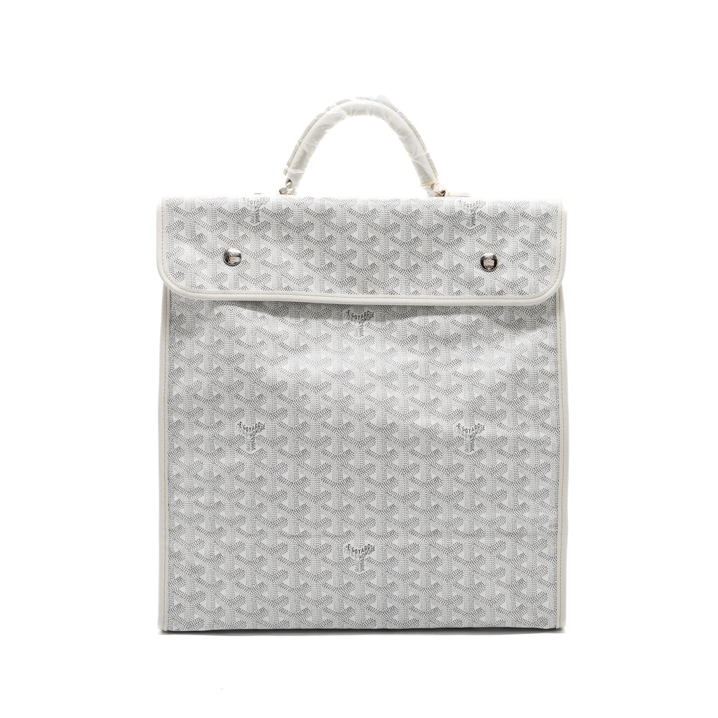 GOYARD SAINT LEGER BACKPACK GOYARDINE CANVAS WHITE SHW