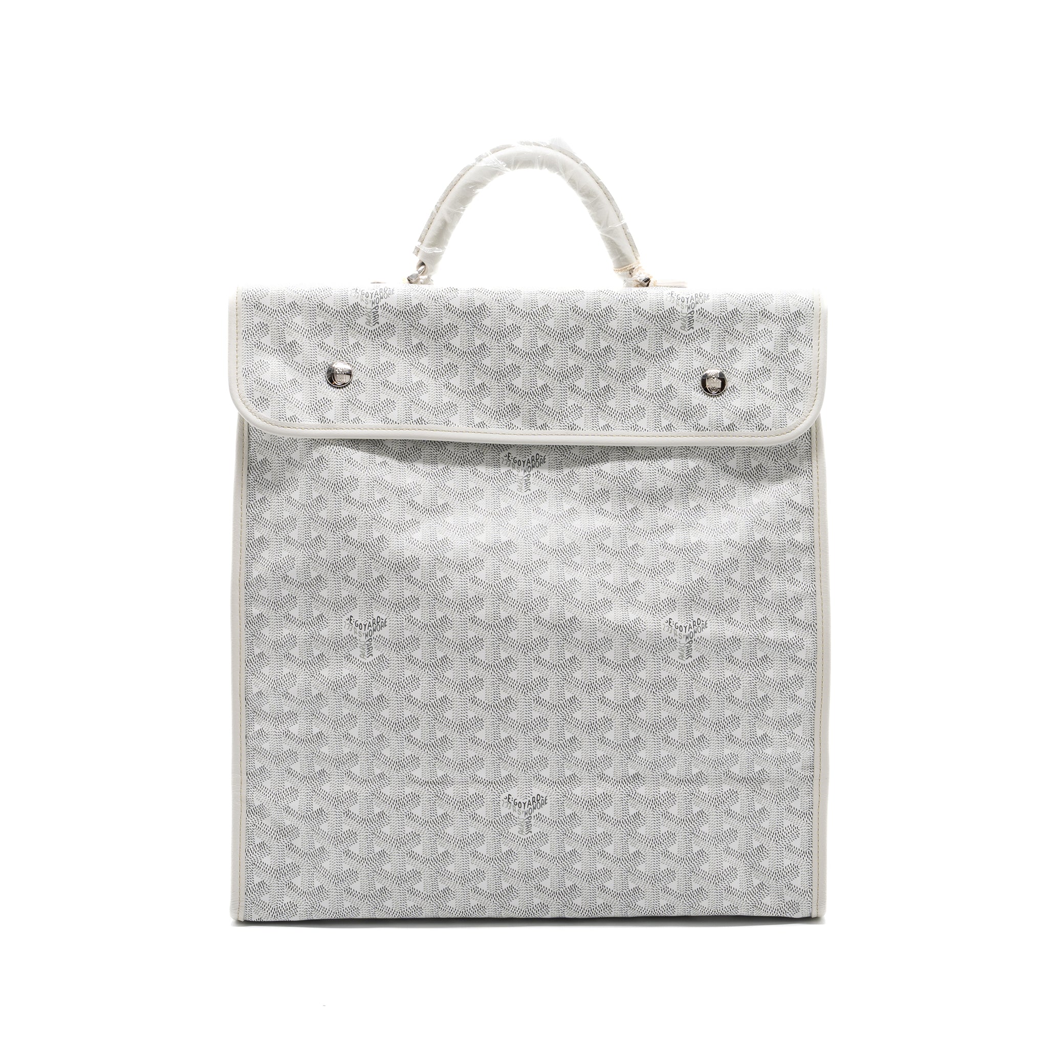 GOYARD SAINT LEGER BACKPACK GOYARDINE CANVAS WHITE SHW
