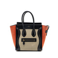 CELINE MICRO LUGGAGE CALFSKIN / SUEDE LEATHER MULTICOLOUR GHW
