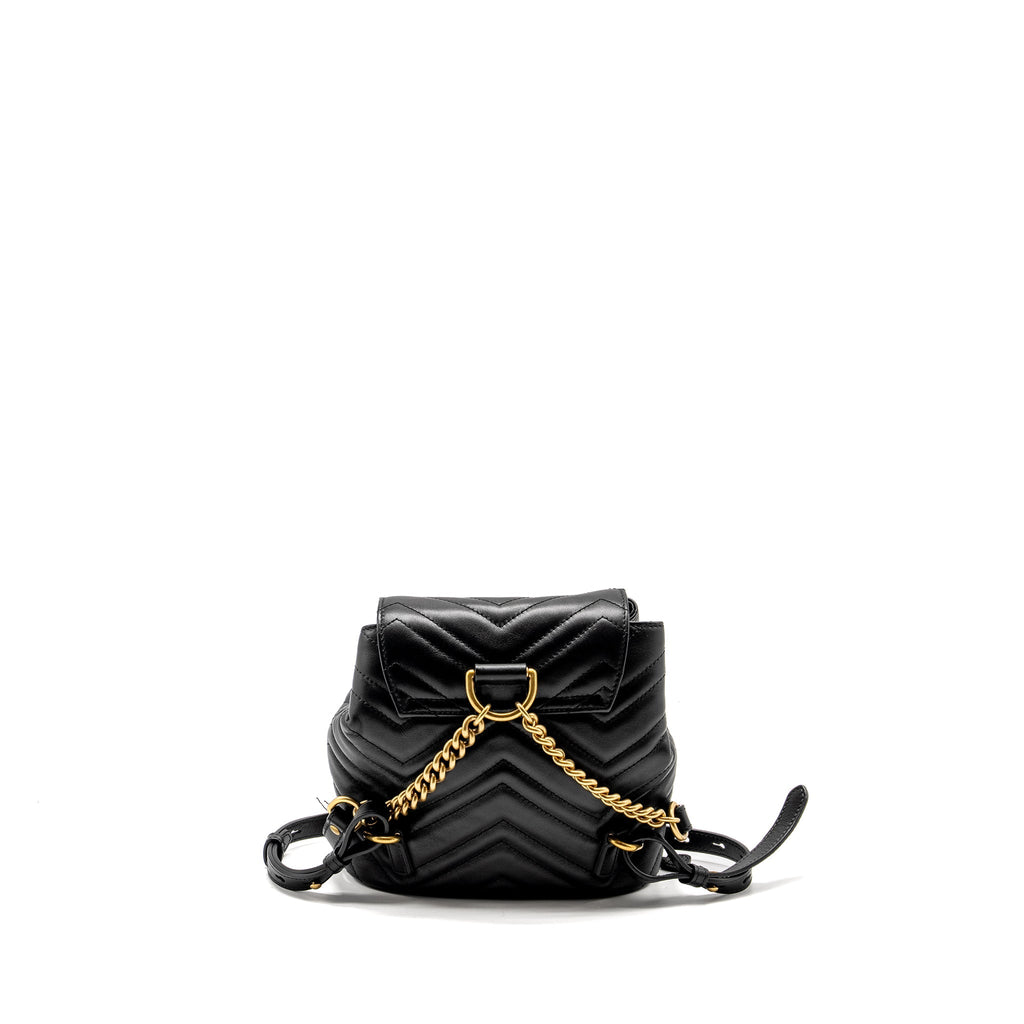 GUCCI GG MARMONT BACKPACK CALFSKIN BLACK GHW