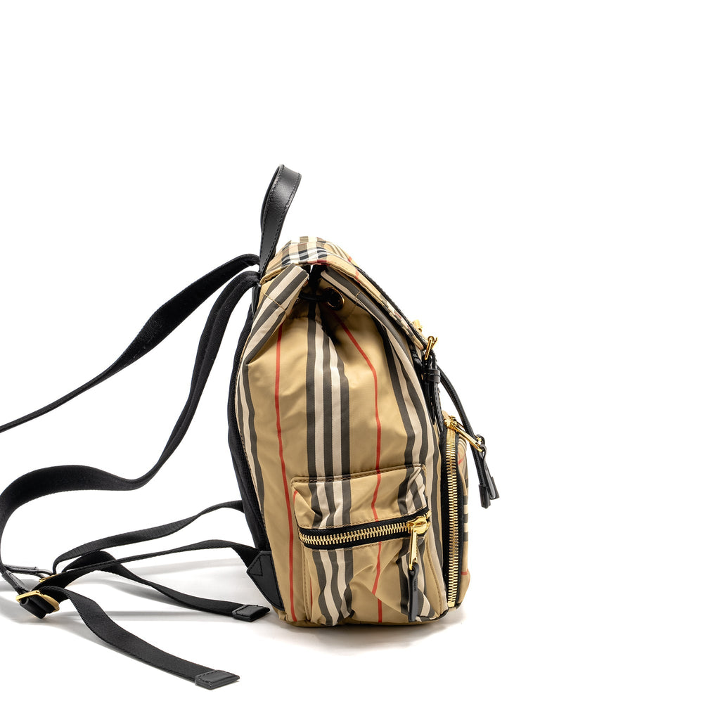 BURBERRY MEDIUM BACKPACK NYLON MULTICOLOUR GHW
