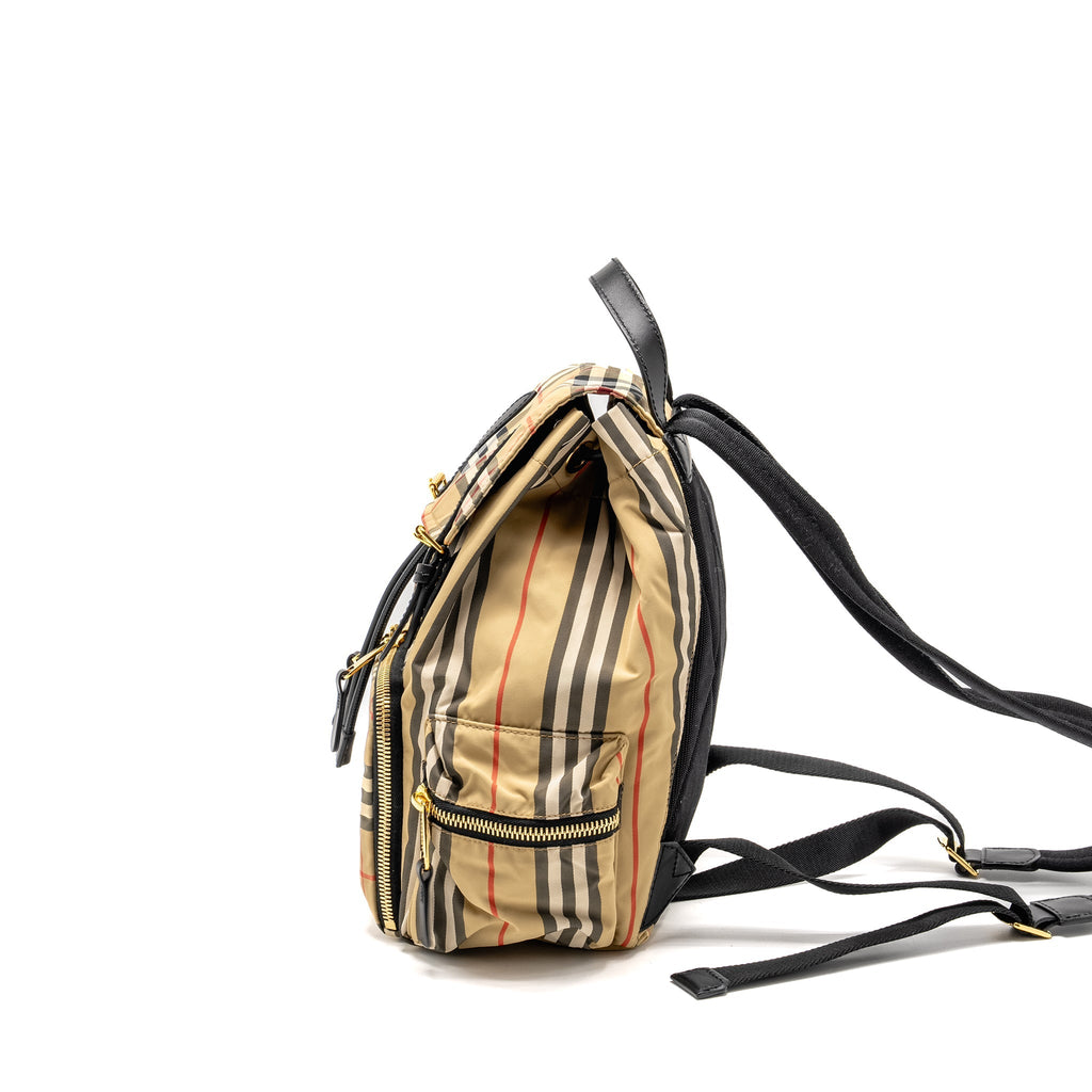 BURBERRY MEDIUM BACKPACK NYLON MULTICOLOUR GHW