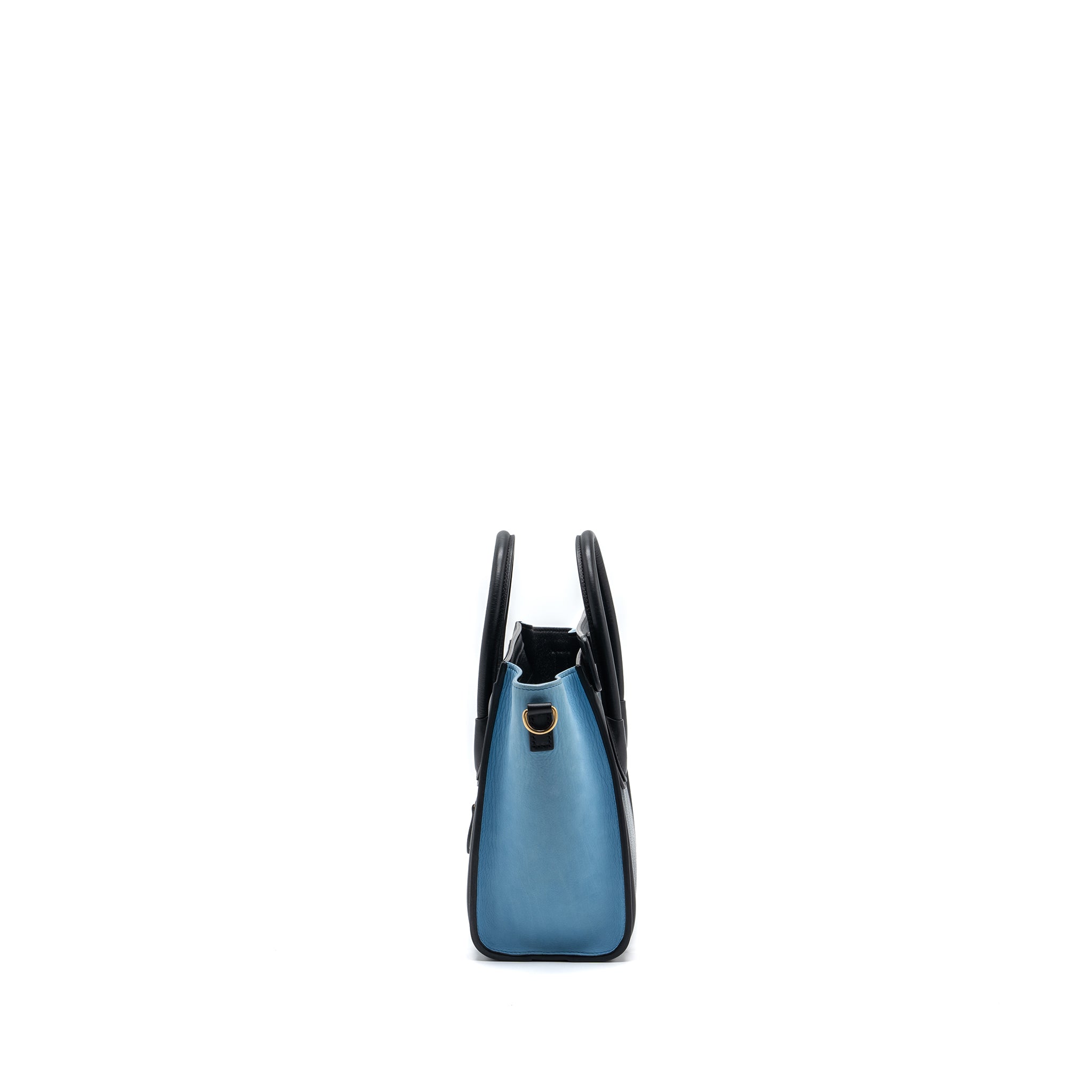 CELINE NANO LUGGAGE BAG MULTI COLOUR BLUE/DARK BLUE/BLACK GHW