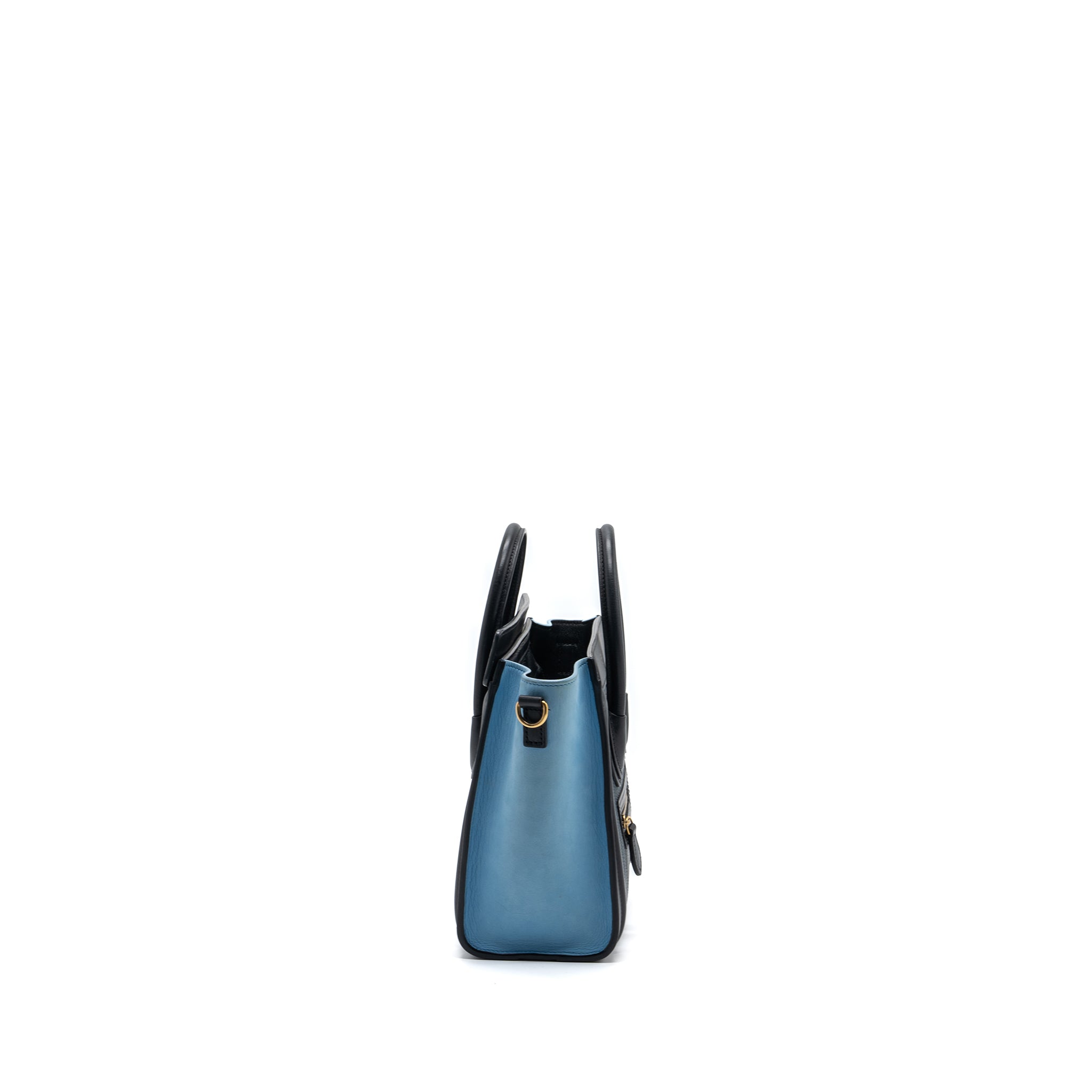 CELINE NANO LUGGAGE BAG MULTI COLOUR BLUE/DARK BLUE/BLACK GHW