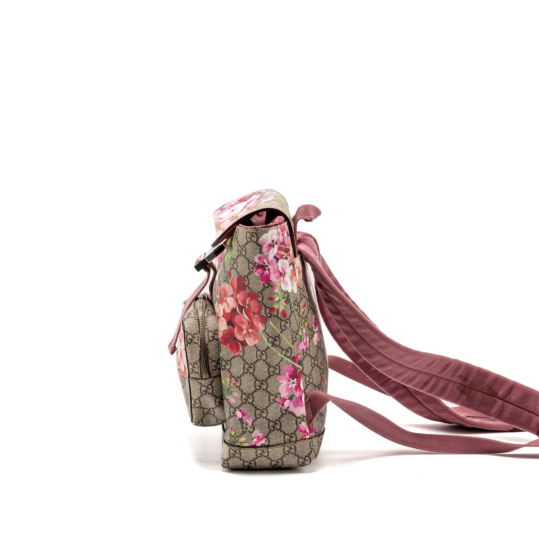 GUCCI BACKPACK FLOWER PRINTED GG SUPREME CANVAS MULTICOLOUR SHW