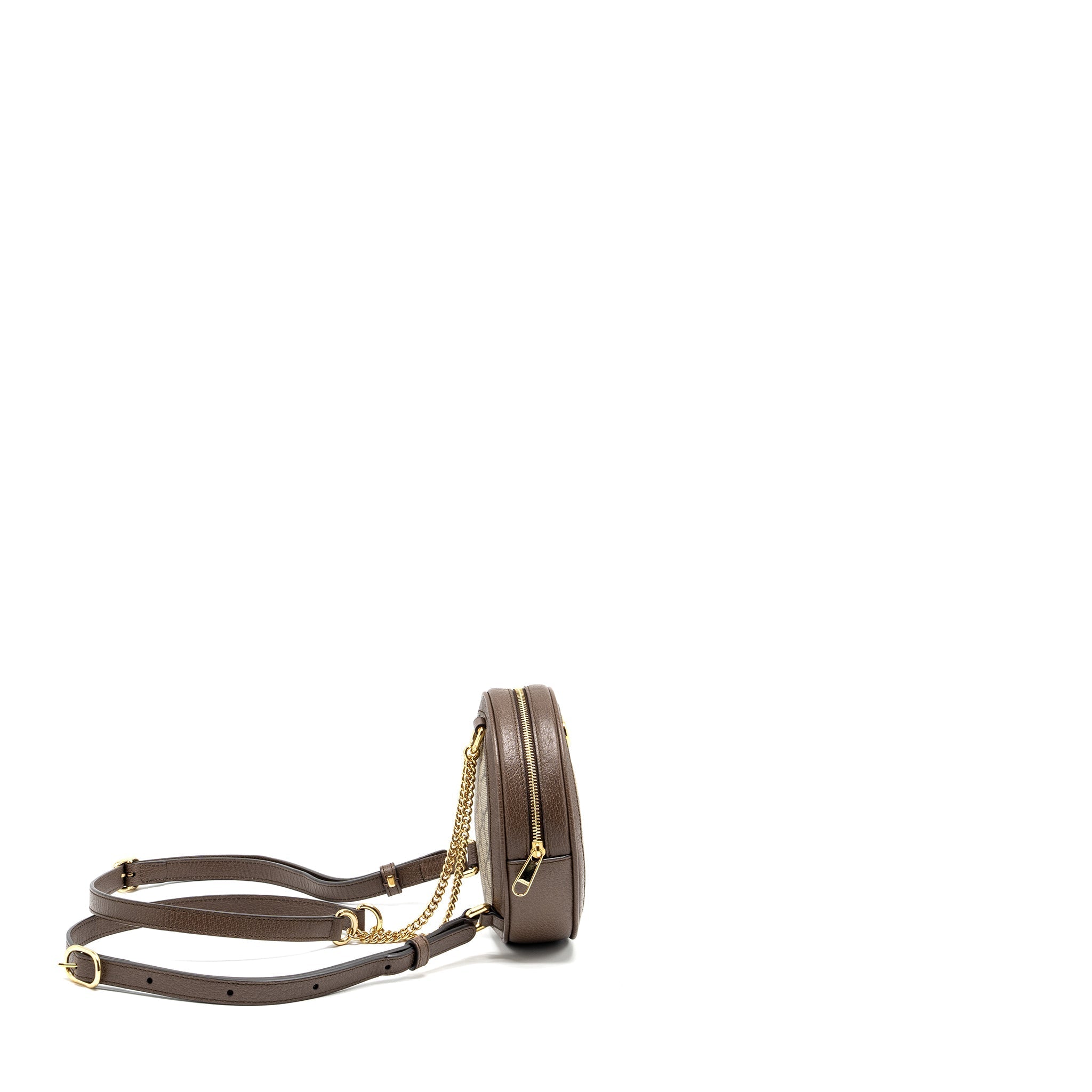 GUCCI ROUND OPHIDIA BACKPACK GG SUPREME CANVAS GHW
