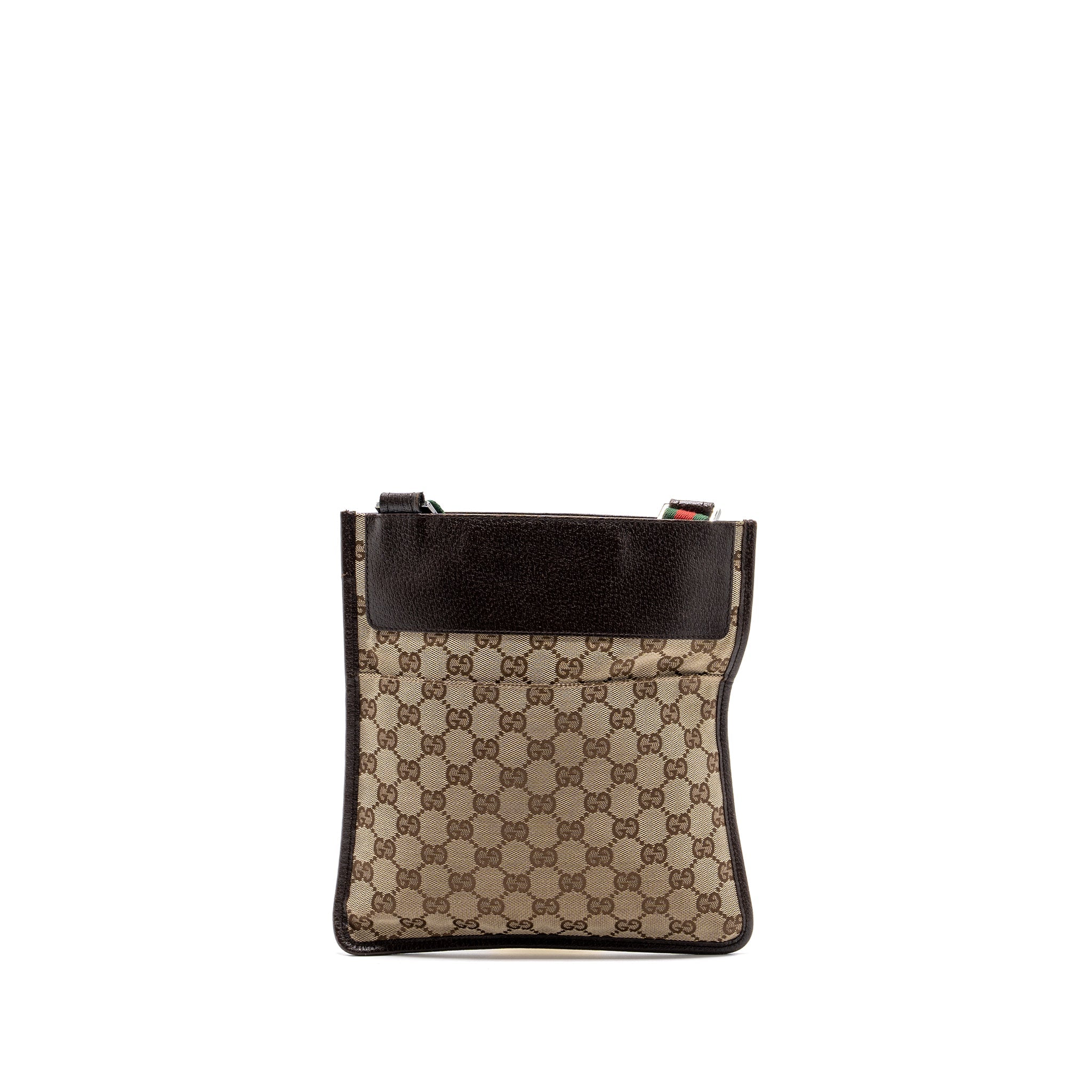 GUCCI MESSENGER BAG GG SUPREME CANVAS/LEATHER BROWN/GREEN/RED SHW