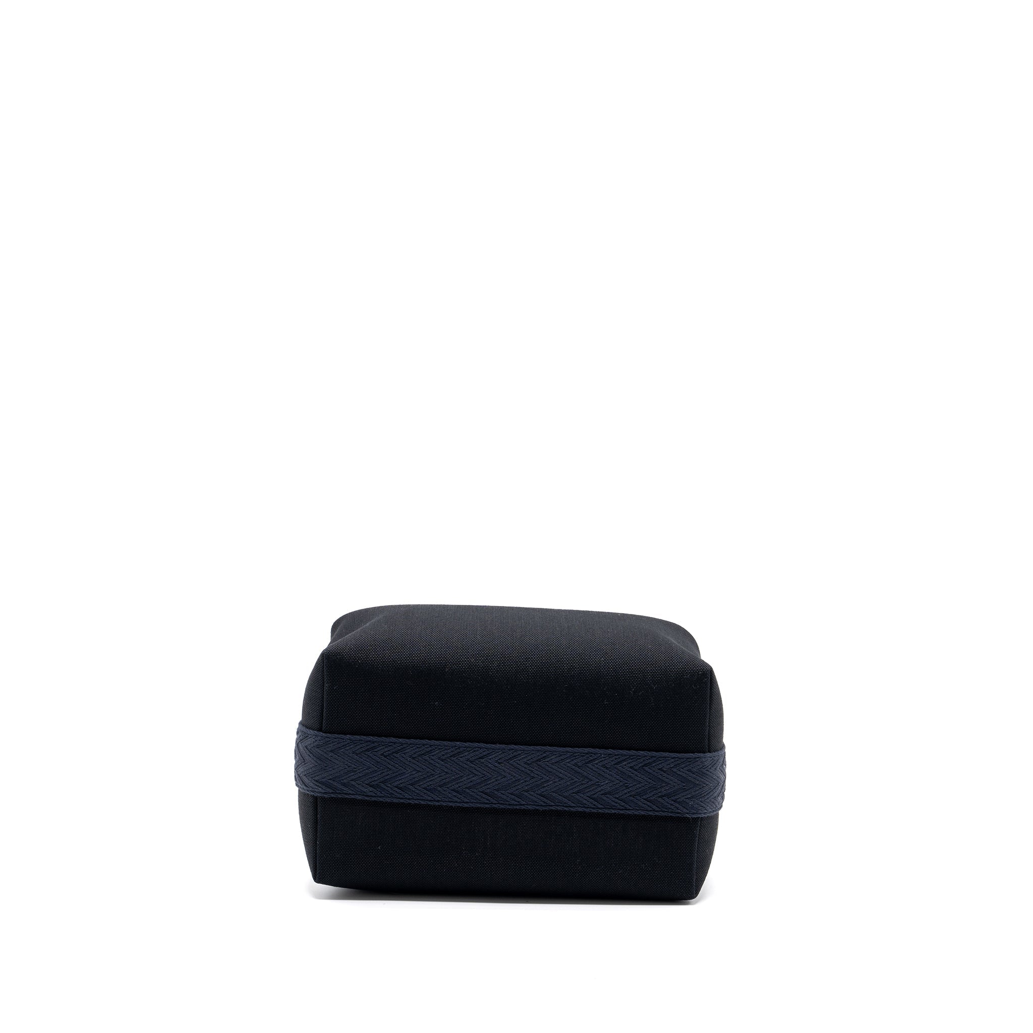 HERMES TROUSSE DE TOILETTE BRIDE A BRAC TRAVEL POUCH CANVAS BLACK/BLUE NUIT SHW