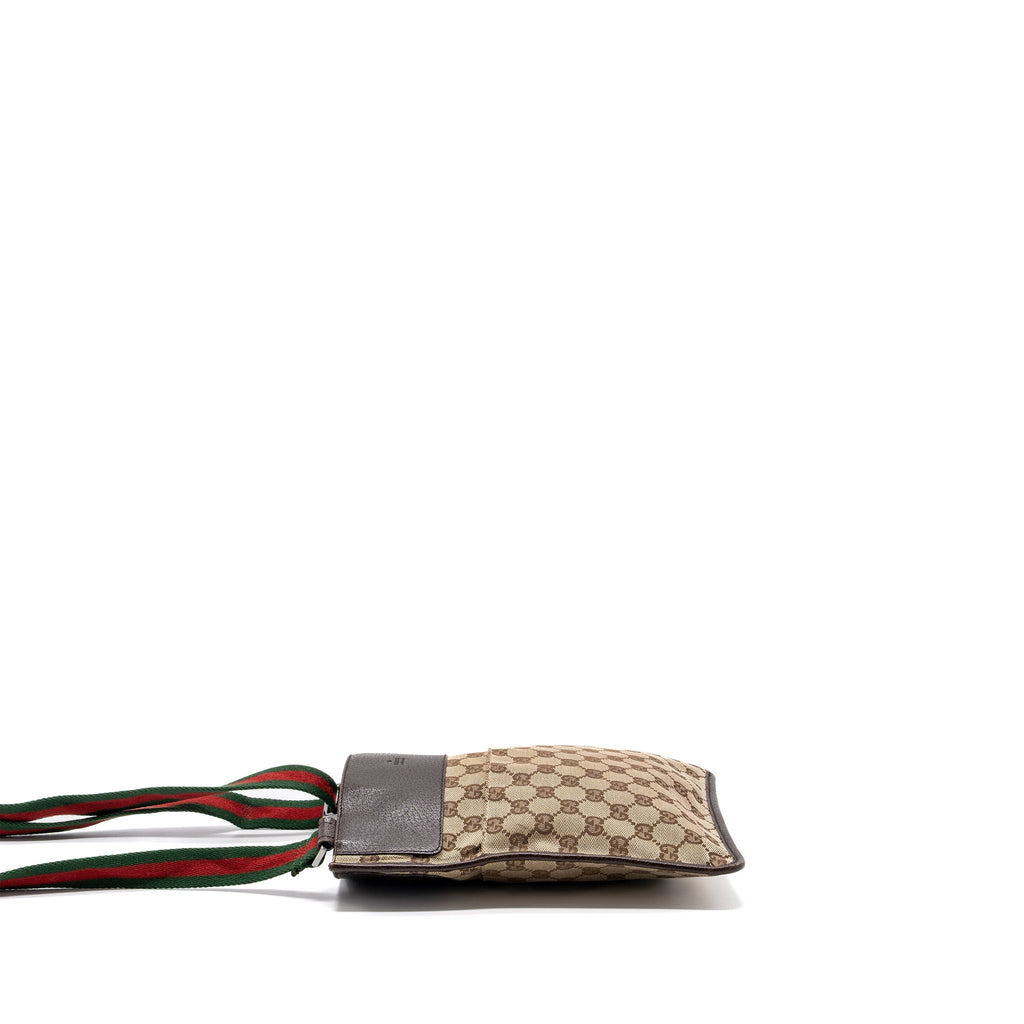 GUCCI MESSENGER BAG GG SUPREME CANVAS/LEATHER BROWN/GREEN/RED SHW