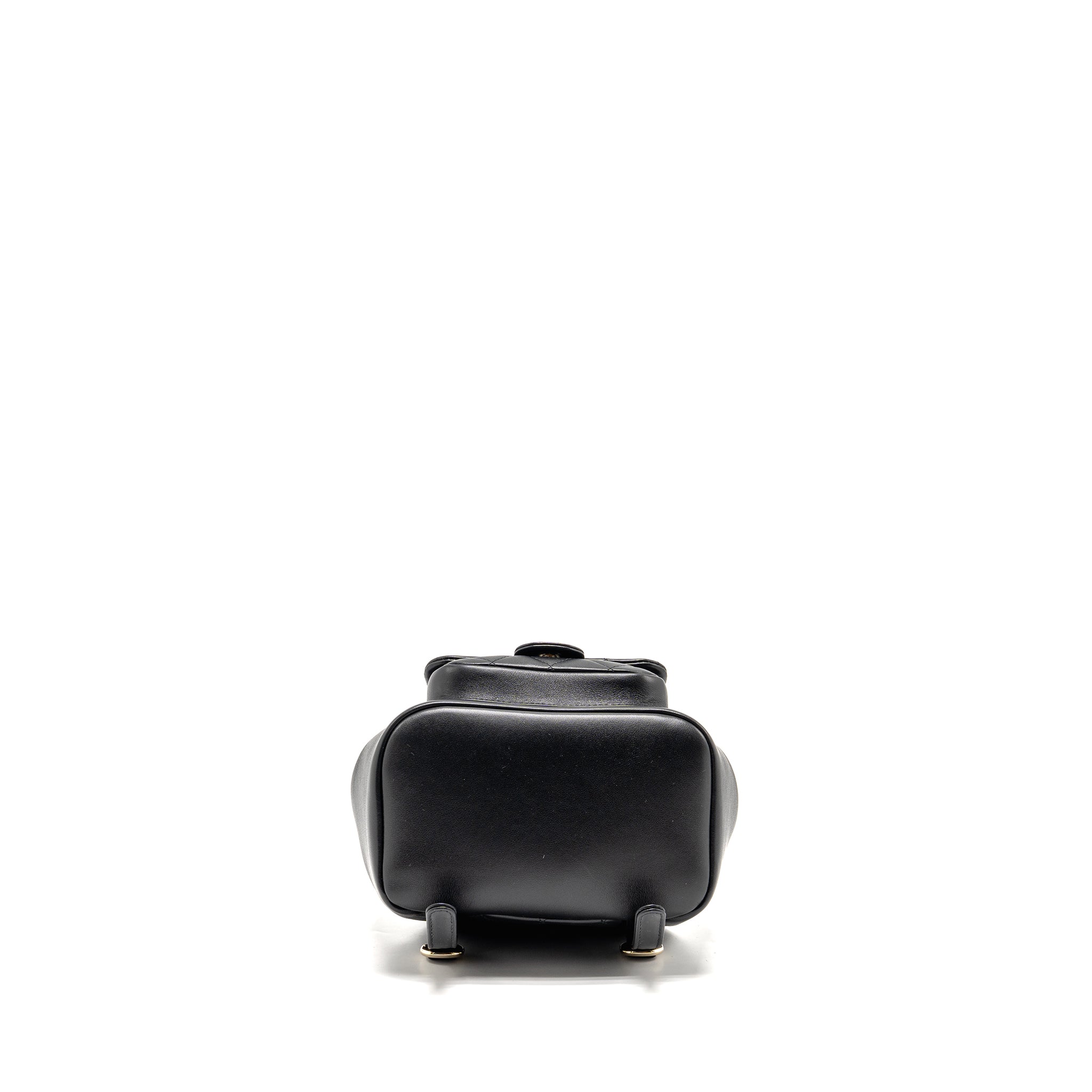CHANEL 24P MINI DUMA BACKPACK CALFSKIN BLACK LGHW (MICROCHIP)