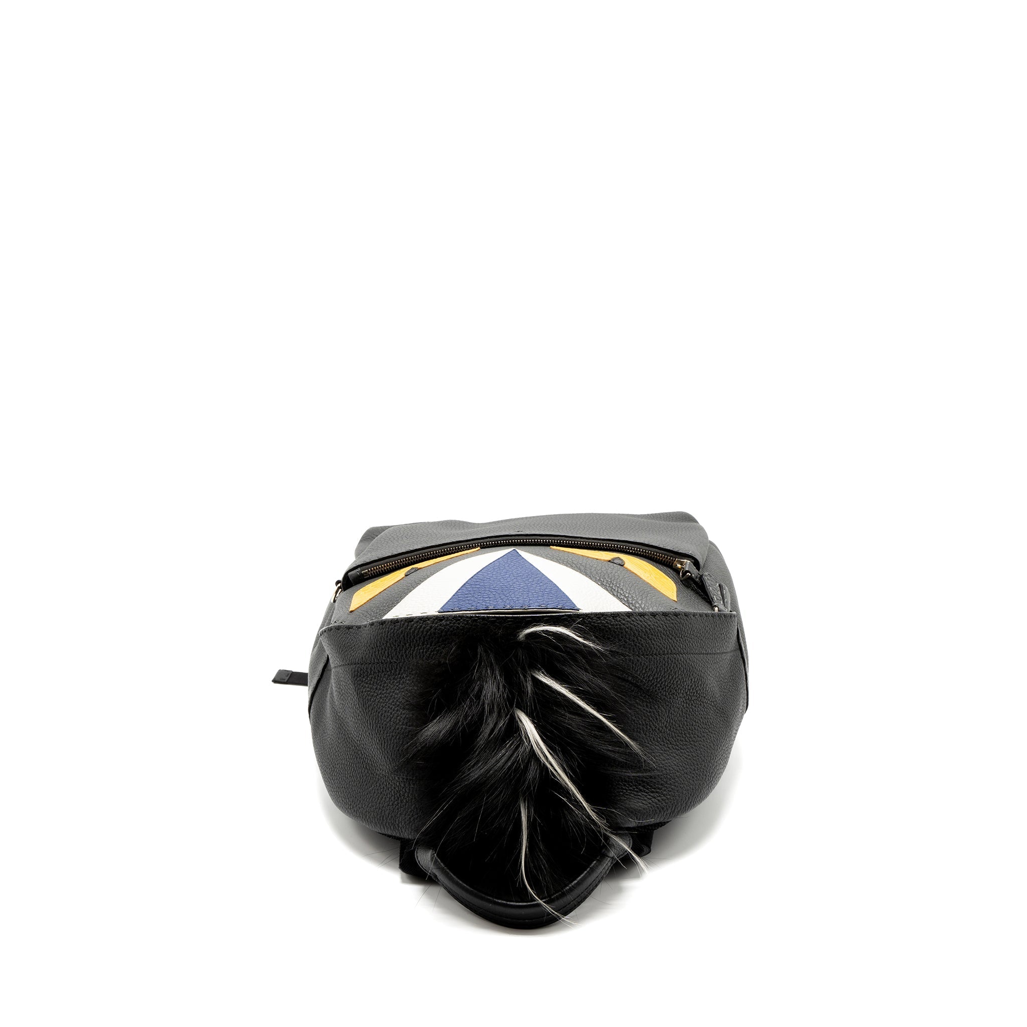 FENDI LARGE BACKPACK CALFSKIN/FUR/CROCODILE BLACK/MULTICOLOUR SHW