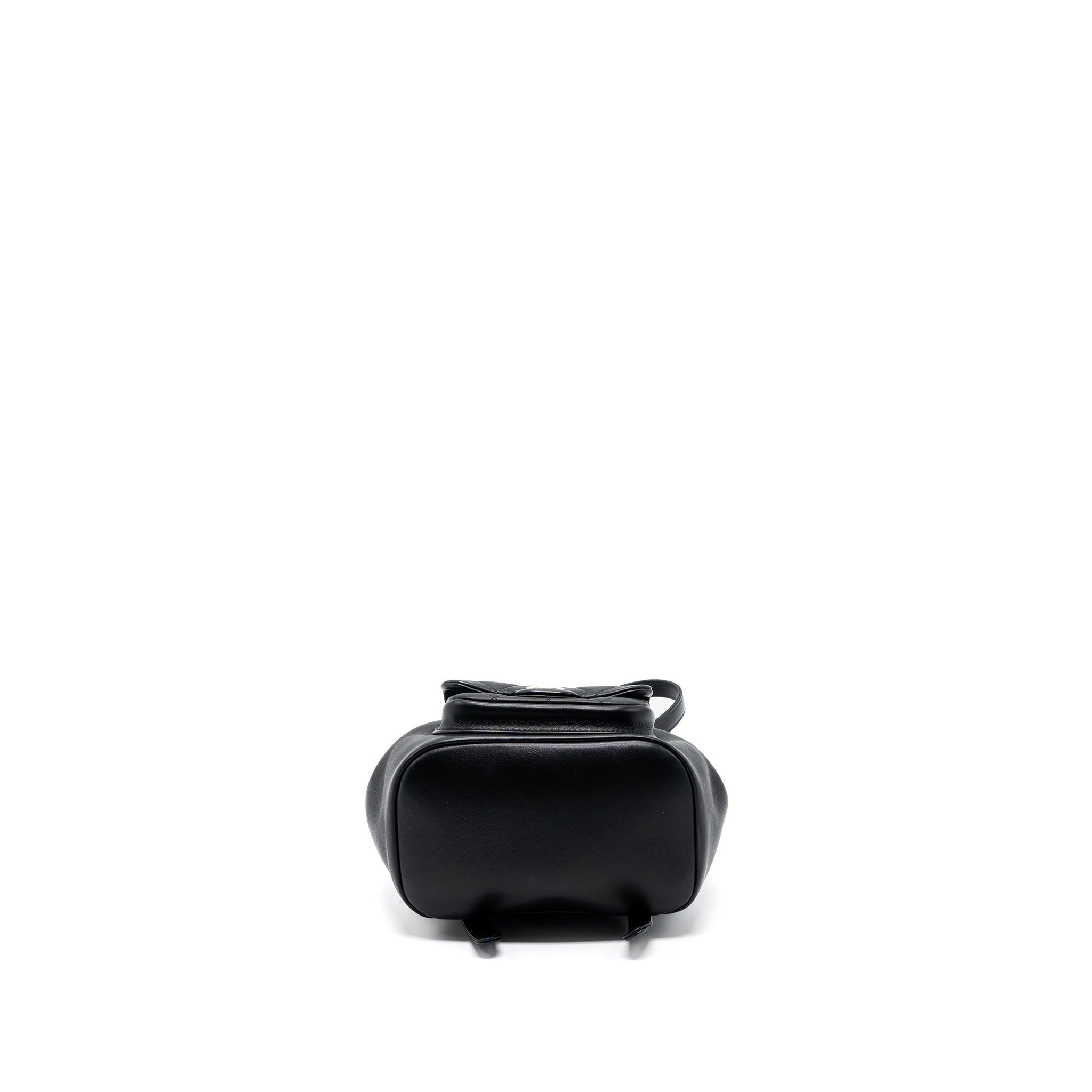 CHANEL MINI DUMA BACKPACK LAMBSKIN BLACK LGHW (MICROCHIP)