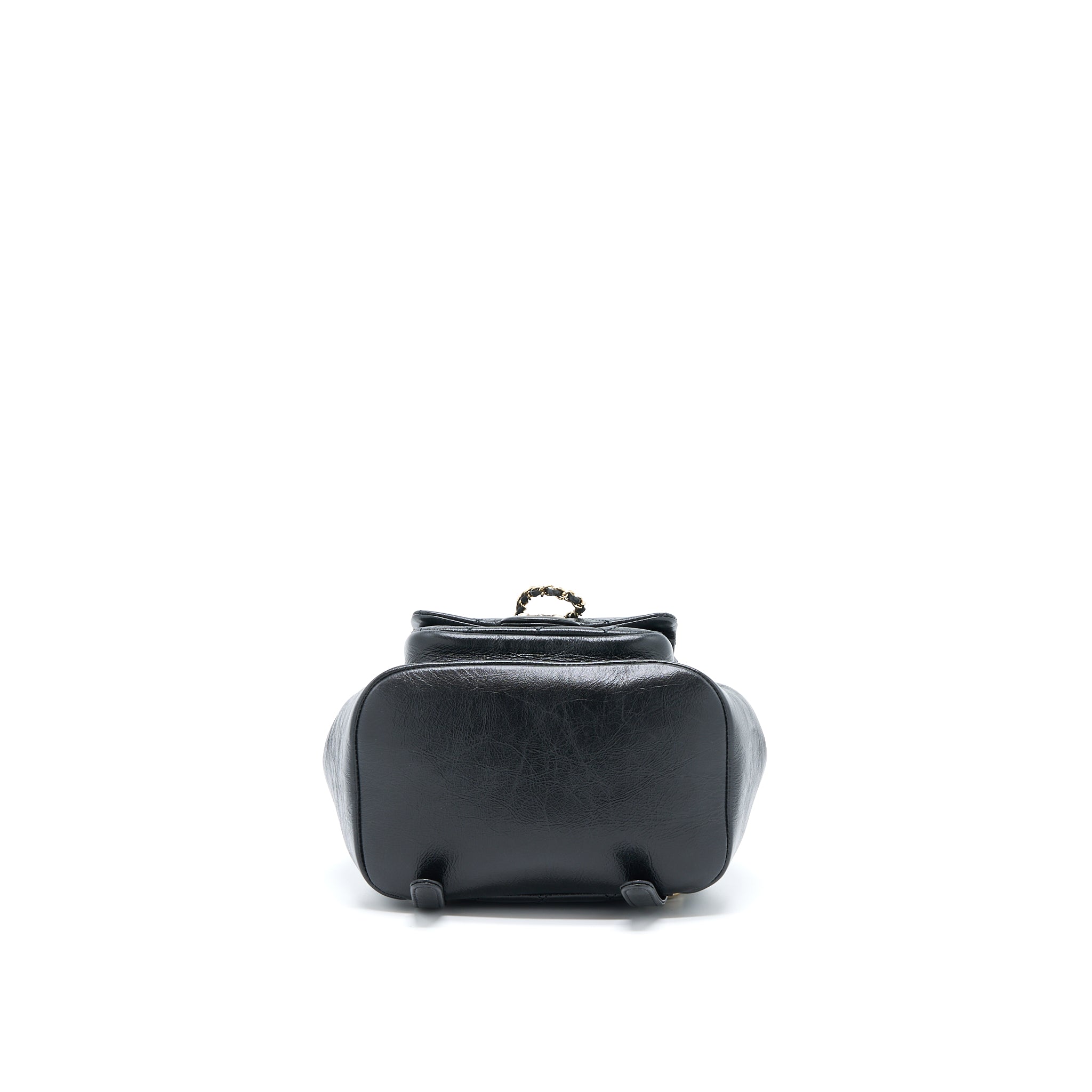 CHANEL 22C MINI DUMA BACKPACK AGED CALFSKIN BLACK LGHW (MICROCHIP)