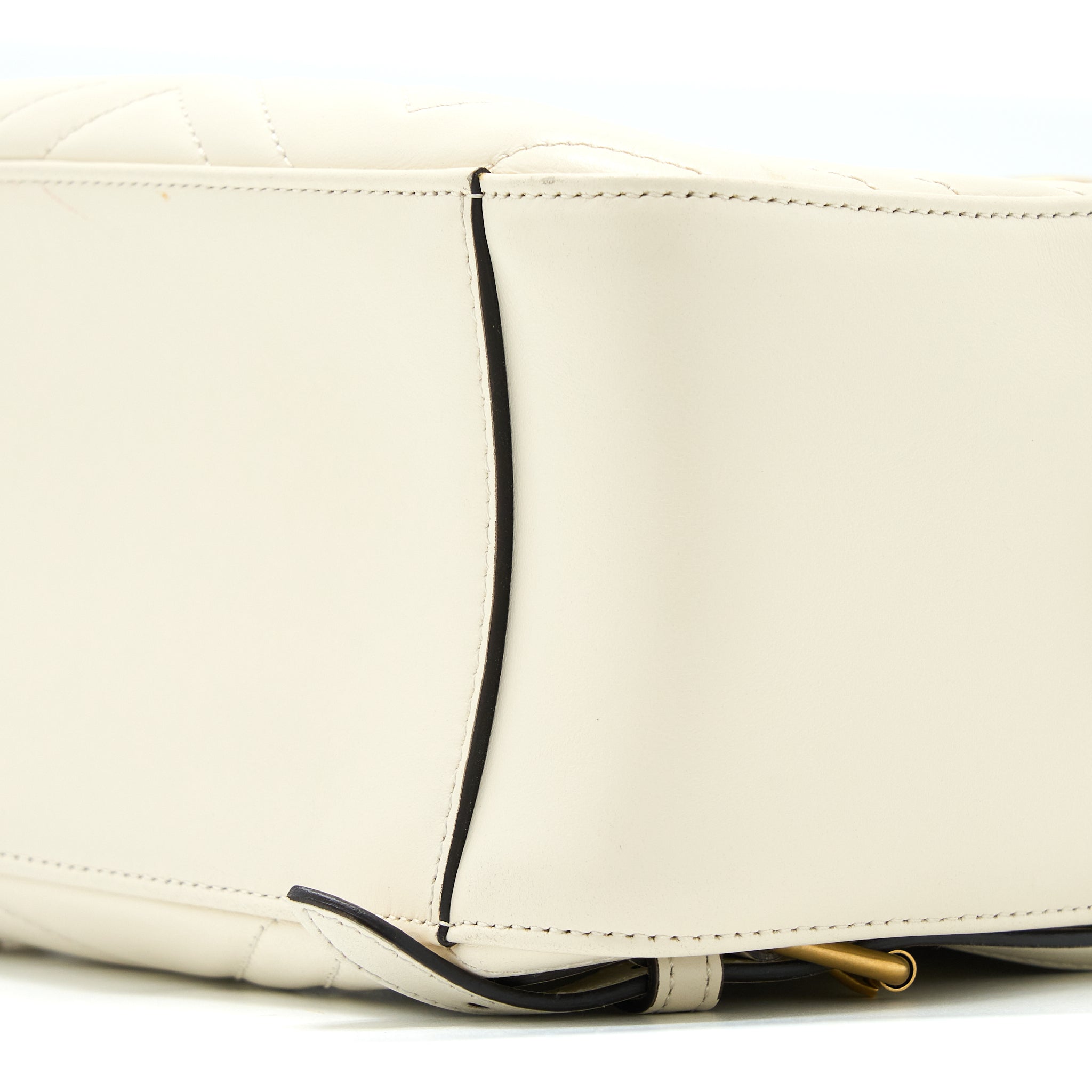 GUCCI GG MARMONT BACKPACK CALFSKIN WHITE GHW