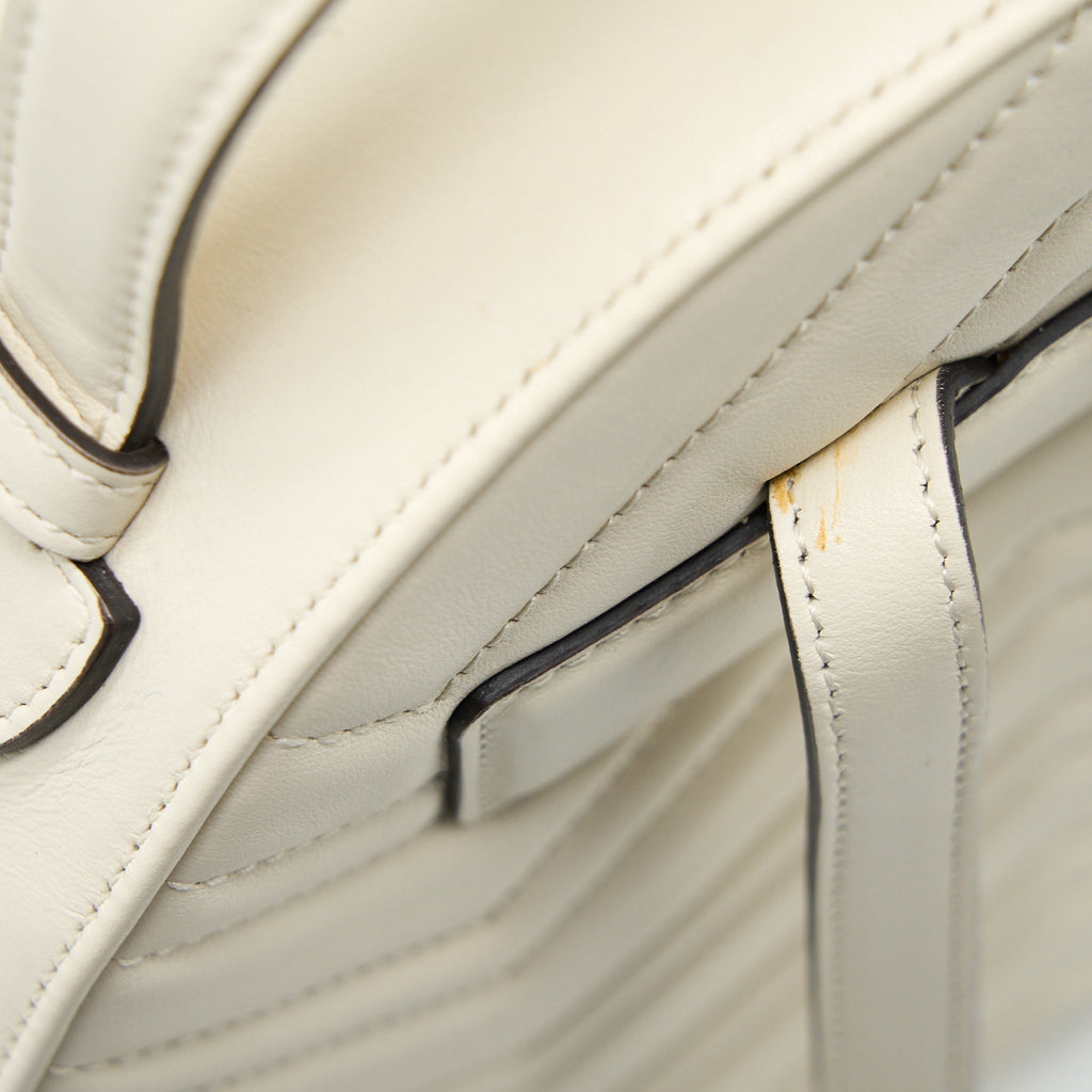 GUCCI GG MARMONT BACKPACK CALFSKIN WHITE GHW