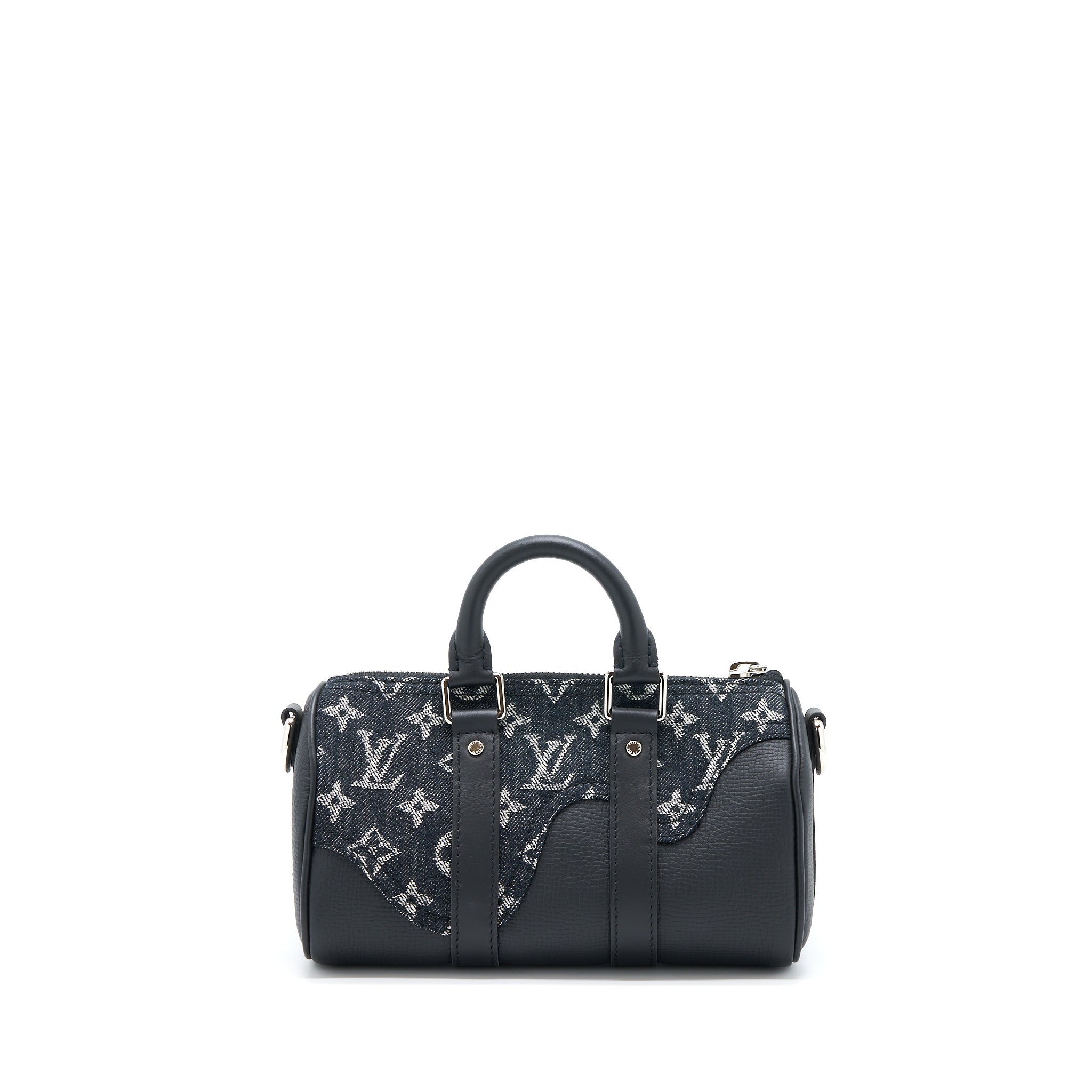 LOUIS VUITTON KEEPALL XS DENIM BLACK/LEATHER SHW