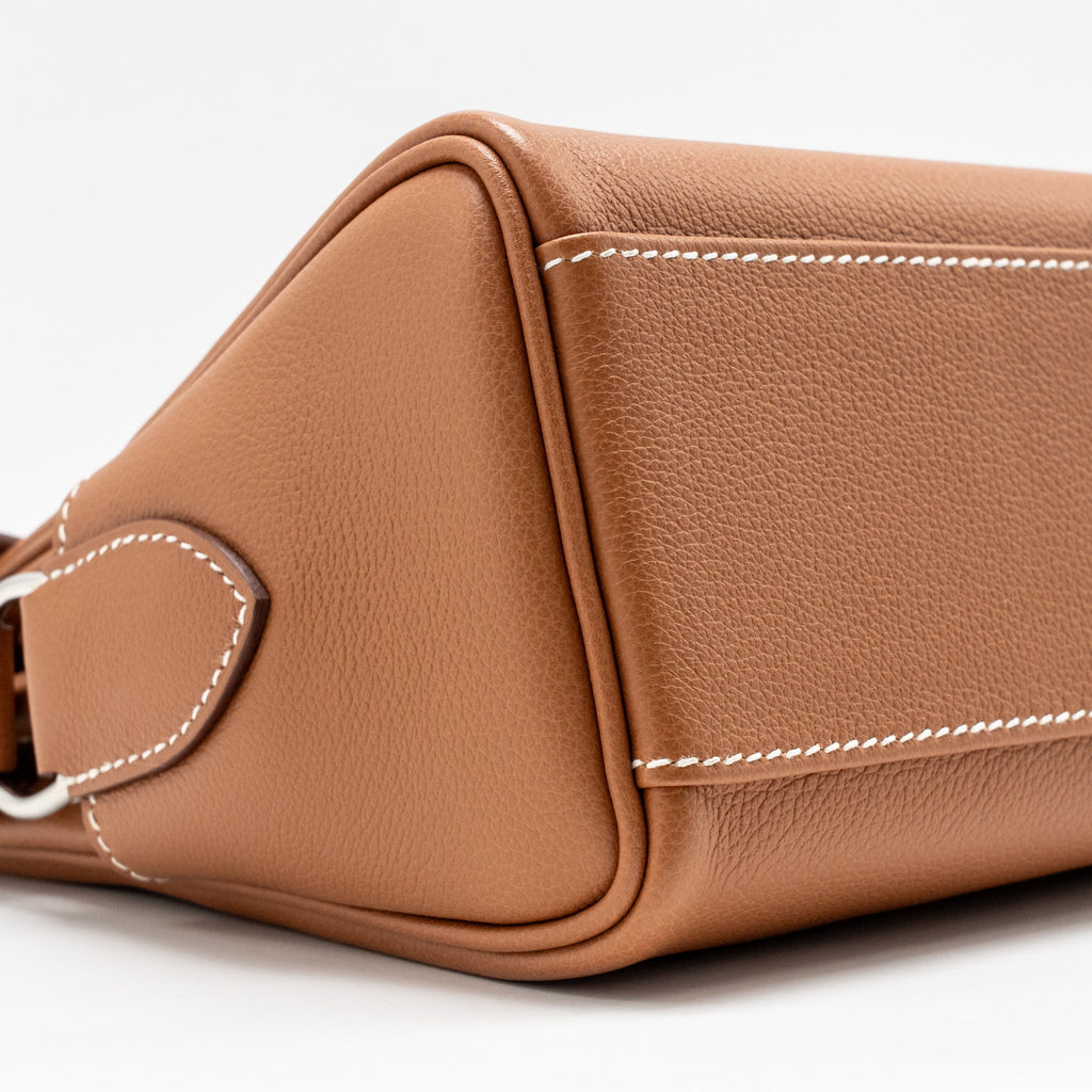 HERMES KELLY MESSENGER PM BAG EVERCOLOR GOLD SHW