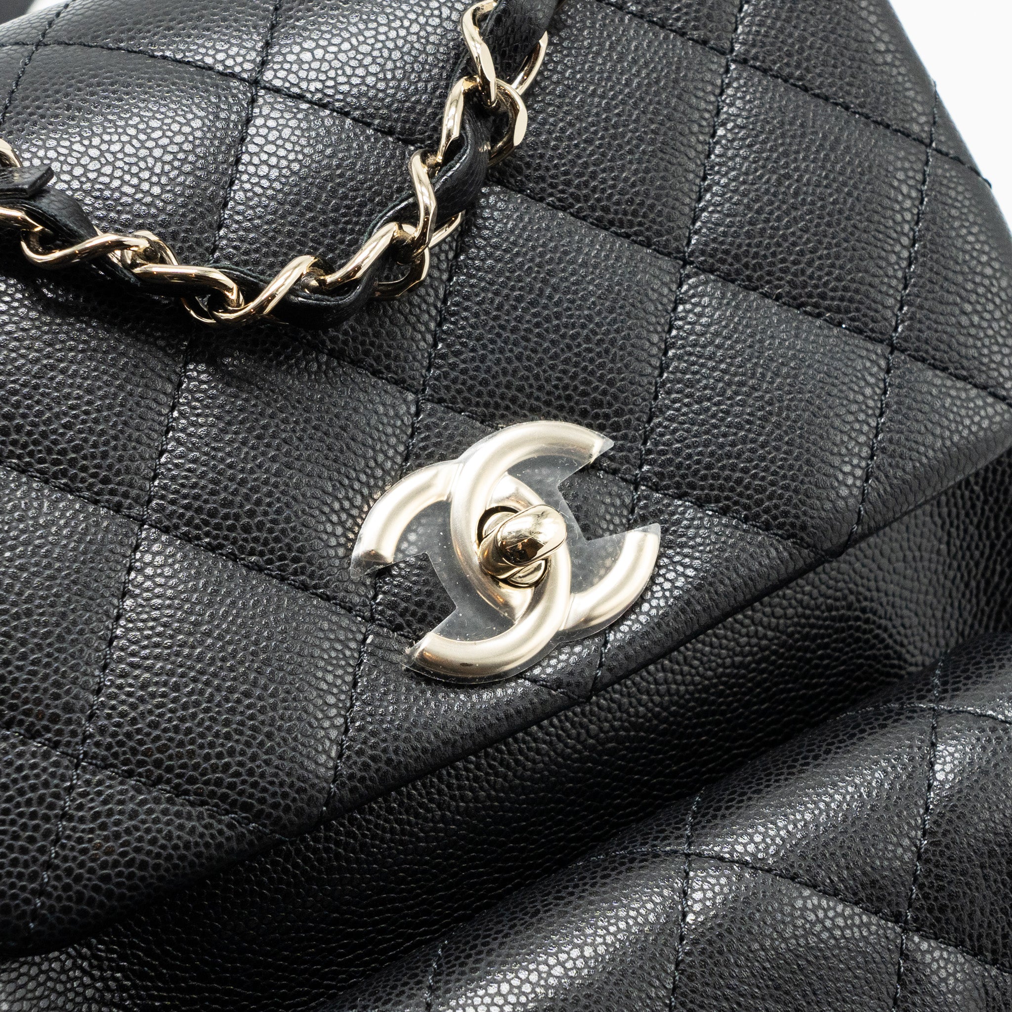 CHANEL 23K TRIPLE POCKET BACKPACK CAVIAR BLACK LGHW (MICROCHIP)