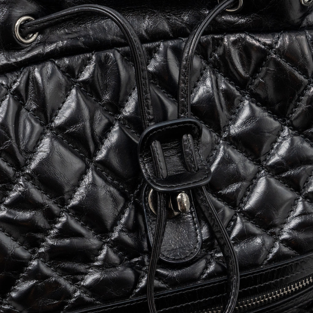 CHANEL LARGE QUILTED MOUNTAIN  BACKPACK CALFSKIN BLACK SHW