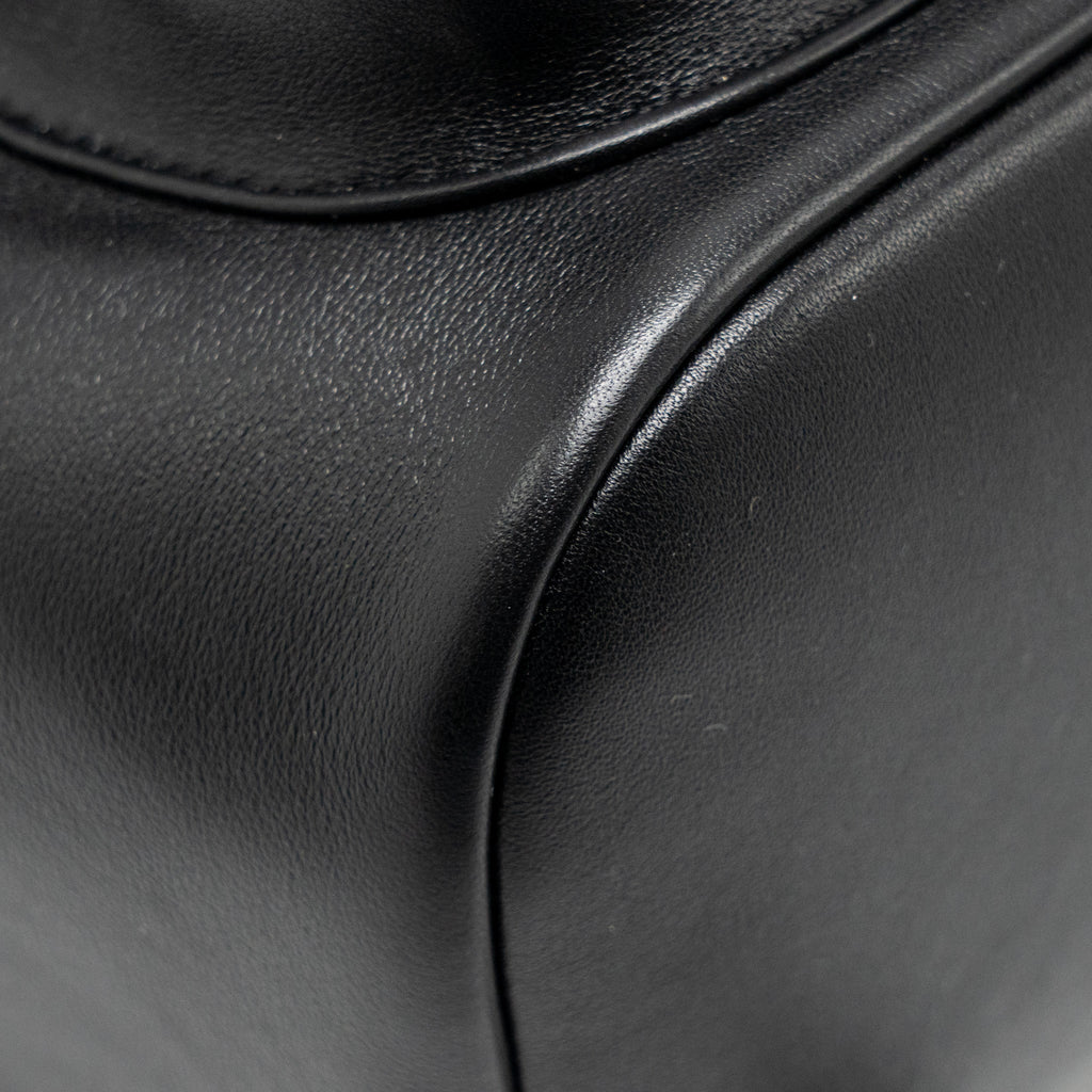 CHANEL 24P MINI DUMA BACKPACK CALFSKIN BLACK LGHW (MICROCHIP)