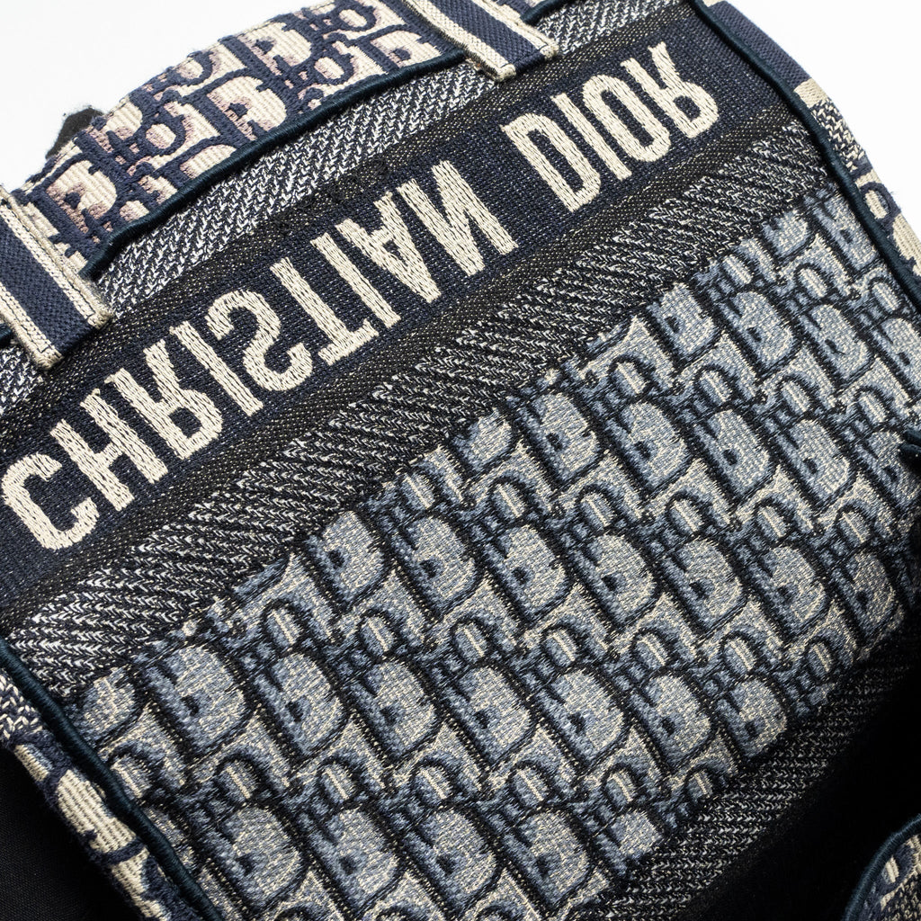 DIOR DIORCAMP MESSENGER BAG BLUE OBLIQUE EMBROIDERY SHW
