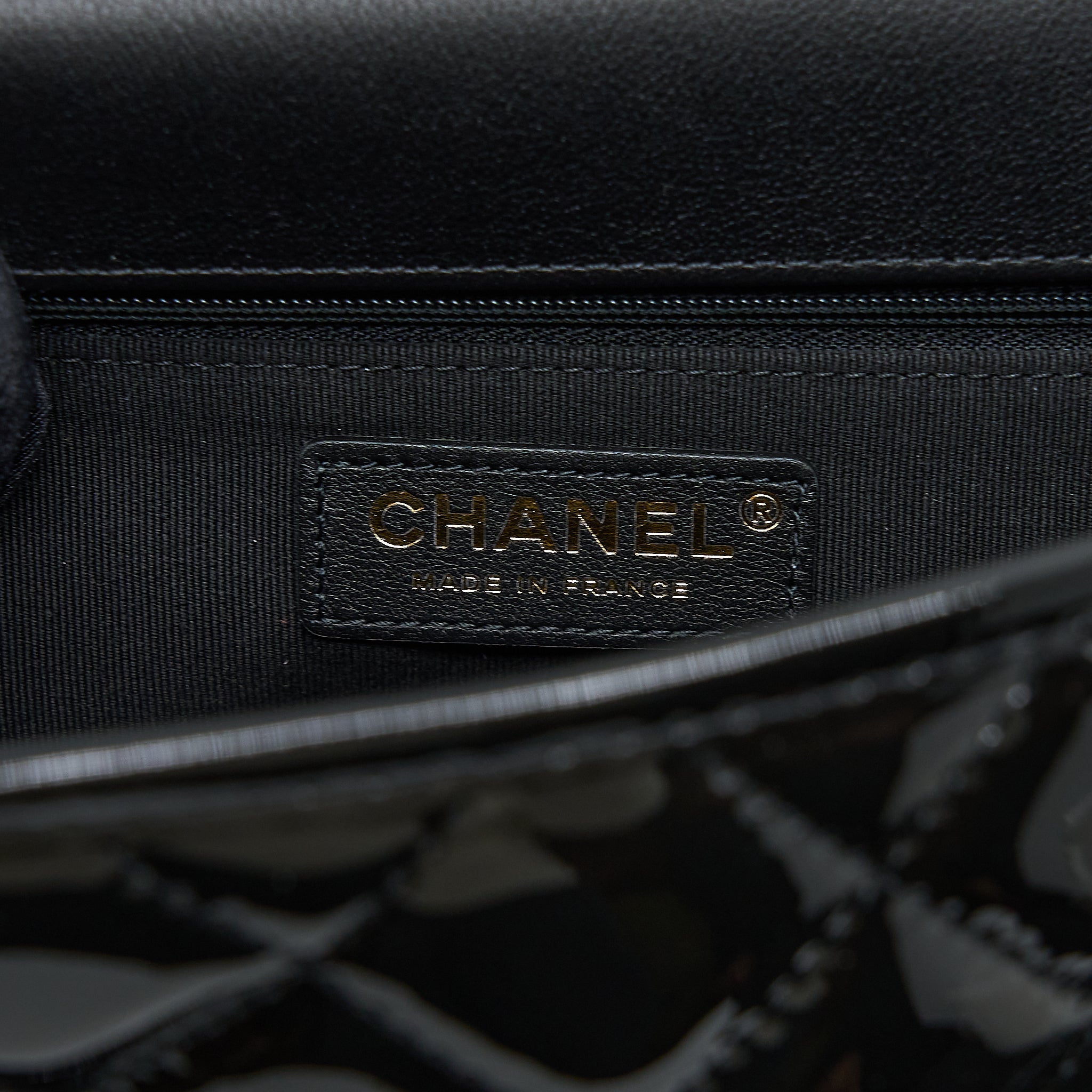 CHANEL 22K LARGE BACKPACK PATENT BLACK BRUSHED GHW (MICROCHIP)